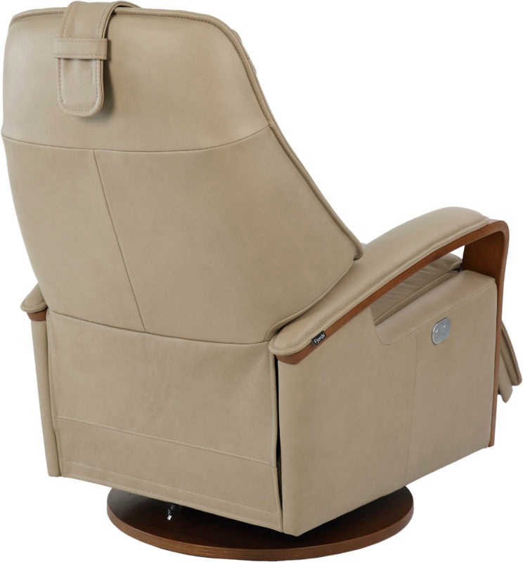 Premium Fjords Helsinki Power Recliner Chair - Electric Lift Massage Sofa for Living Room, Home Theater & Office - Ergonomic Leather Reclining Chair with USB Charging & Cup Holders