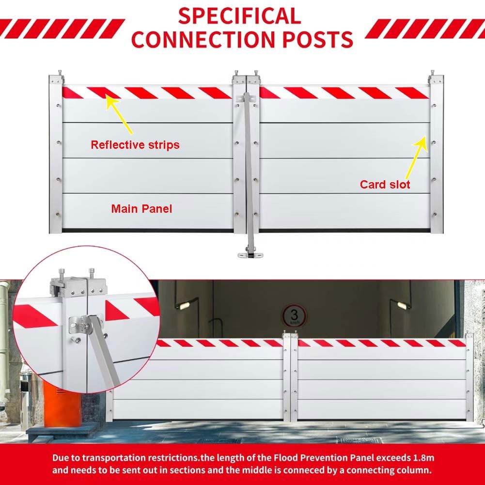 130x20/40/60/80cm Water Barrier for Flood Protection - Heavy Duty Water Stopper Guard, Flood Baffle Panel Shield for Front Door, Wall & Garage - Perfect for Storm, Hurricane & Heavy Rain Protection (HXQSL)