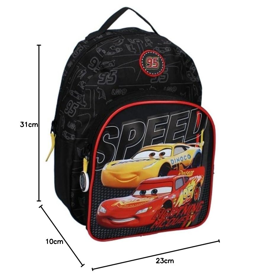 Vadobag Disney Cars Themed Unisex Adult Backpack - 31cm Red Ride in Style Backpack for School, Travel & Everyday Use
