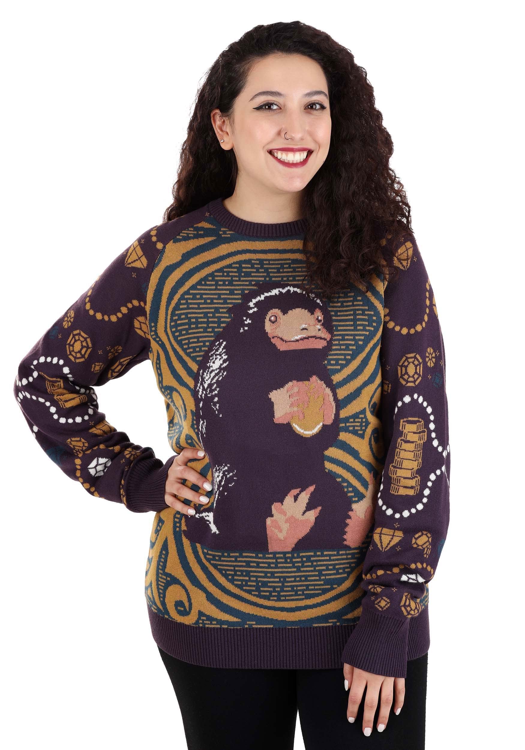 Fantastic Beasts Niffler Sweater for Adults - Cozy Harry Potter Inspired Pullover for Movie Fans & Casual Wear