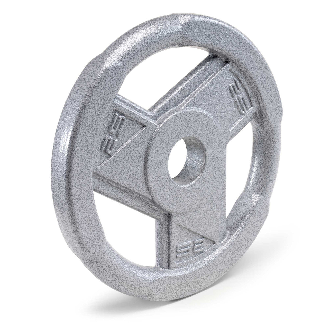 MCW 25lb Classic Olympic Weight Plate - Durable Cast Iron Gym Equipment for CrossFit, Powerlifting & Home Workouts