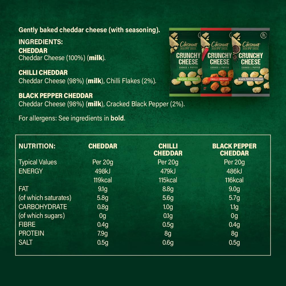 Crispy Puffed Cheese Snacks - 20g (Pack of 12) - Keto Friendly, High Protein, Vegetarian - Mixed Variety - Perfect for Low Carb Diet, Office Snacking & Movie Nights