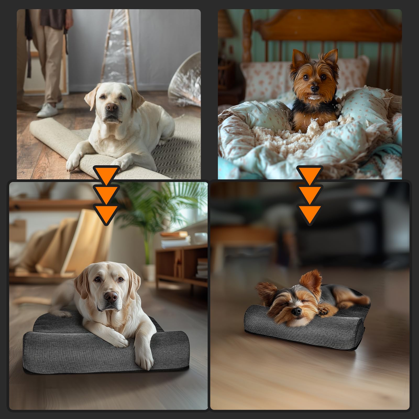 Washable Dog Neck Pillow for Medium Dogs - Cervical Support & Joint Relief for Better Sleep at Home/Travel
