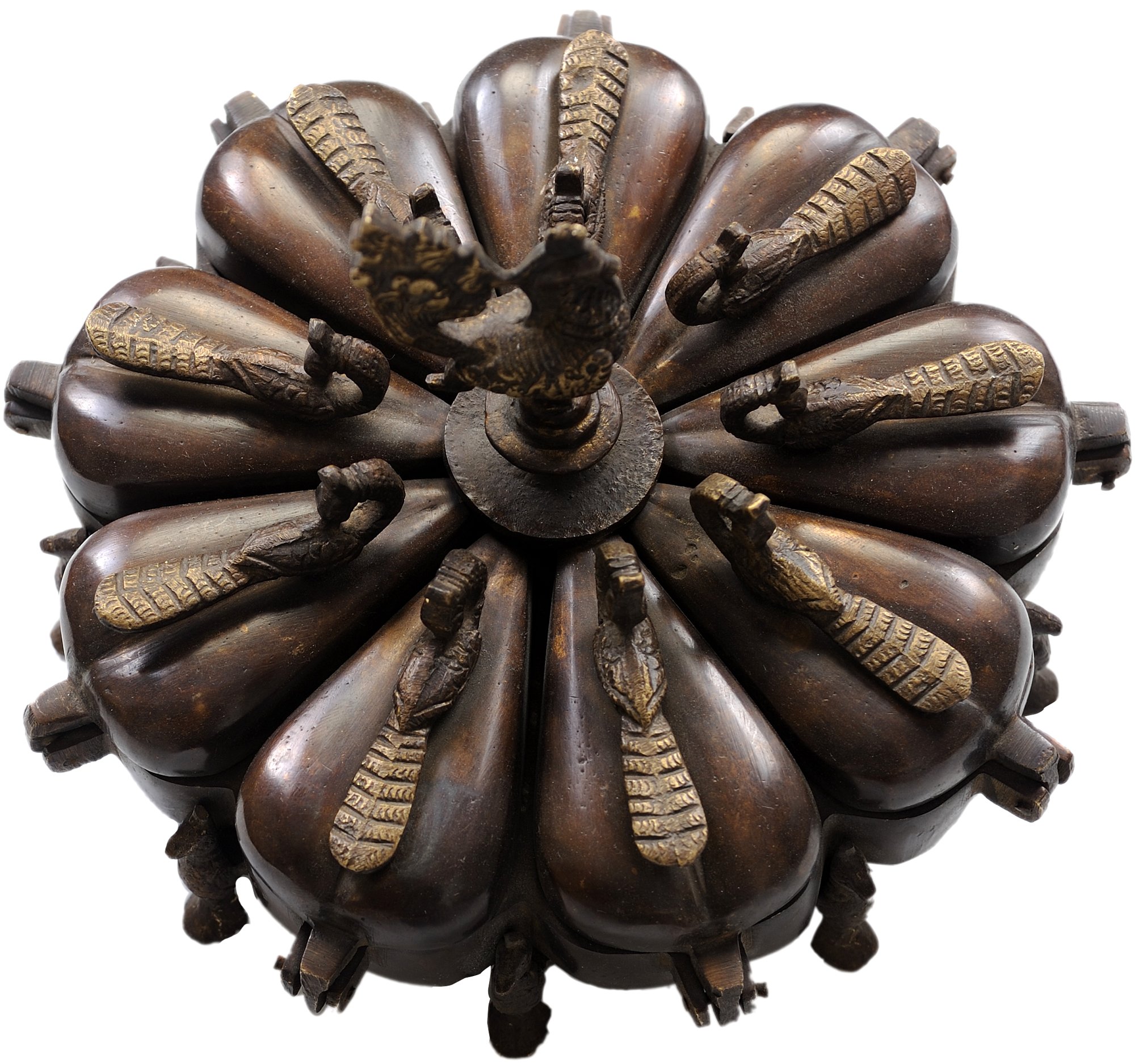 Elegant Peacock Ritual Box with Lid - Handcrafted Brass Statue for Home Decor, Spiritual Altar & Gift Giving