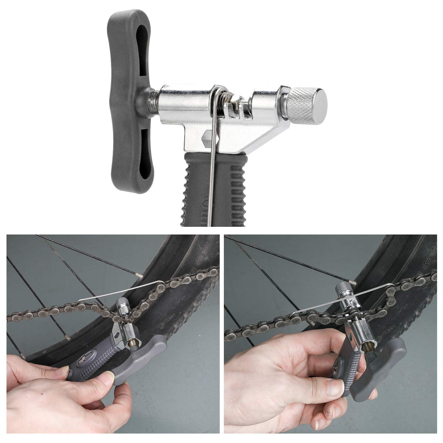3-Piece Bike Tool Set - Chain Tool, Link Plier & Chain Checker | Professional Bicycle Repair Kit for Mountain & Road Bikes | Perfect for Home Maintenance & Trailside Repairs