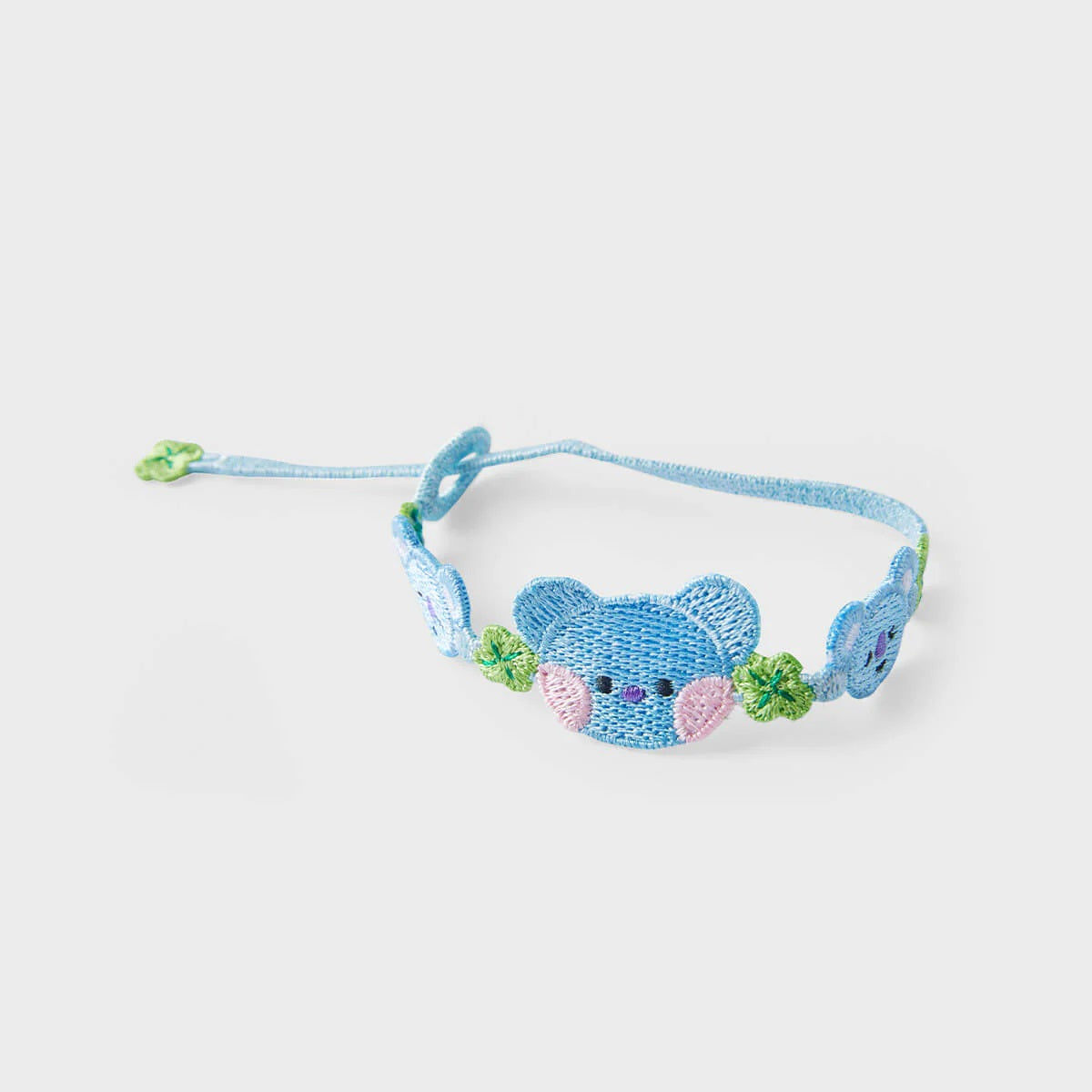 BT21 BIG & TINY Edition Koya Embroidery Patch Bracelet - Cute Korean Character Wristband for BTS Fans, K-Pop Lovers | Perfect for Concerts, Gifts & Fashion Accessories