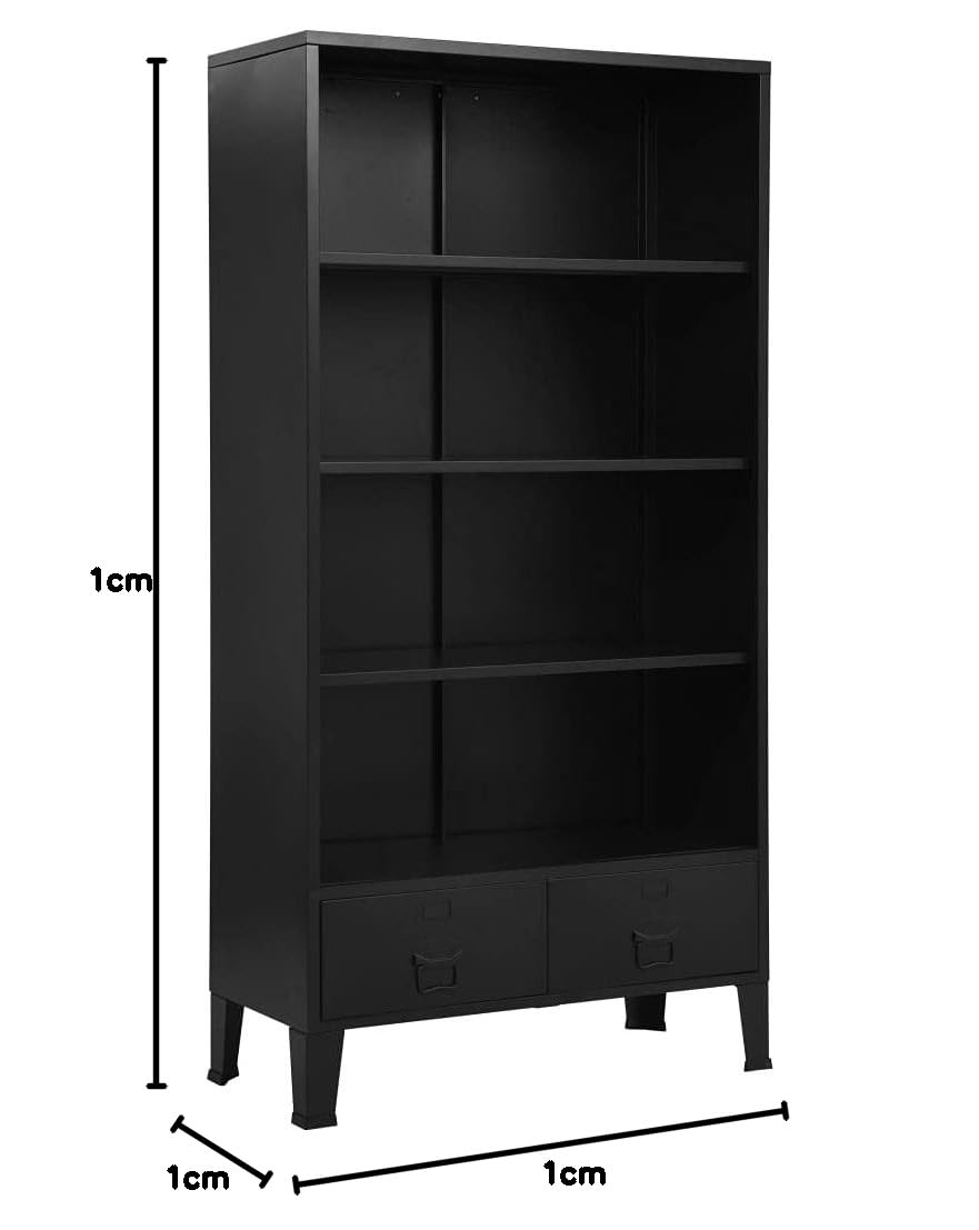 Industrial Bookshelf Black 35.4
