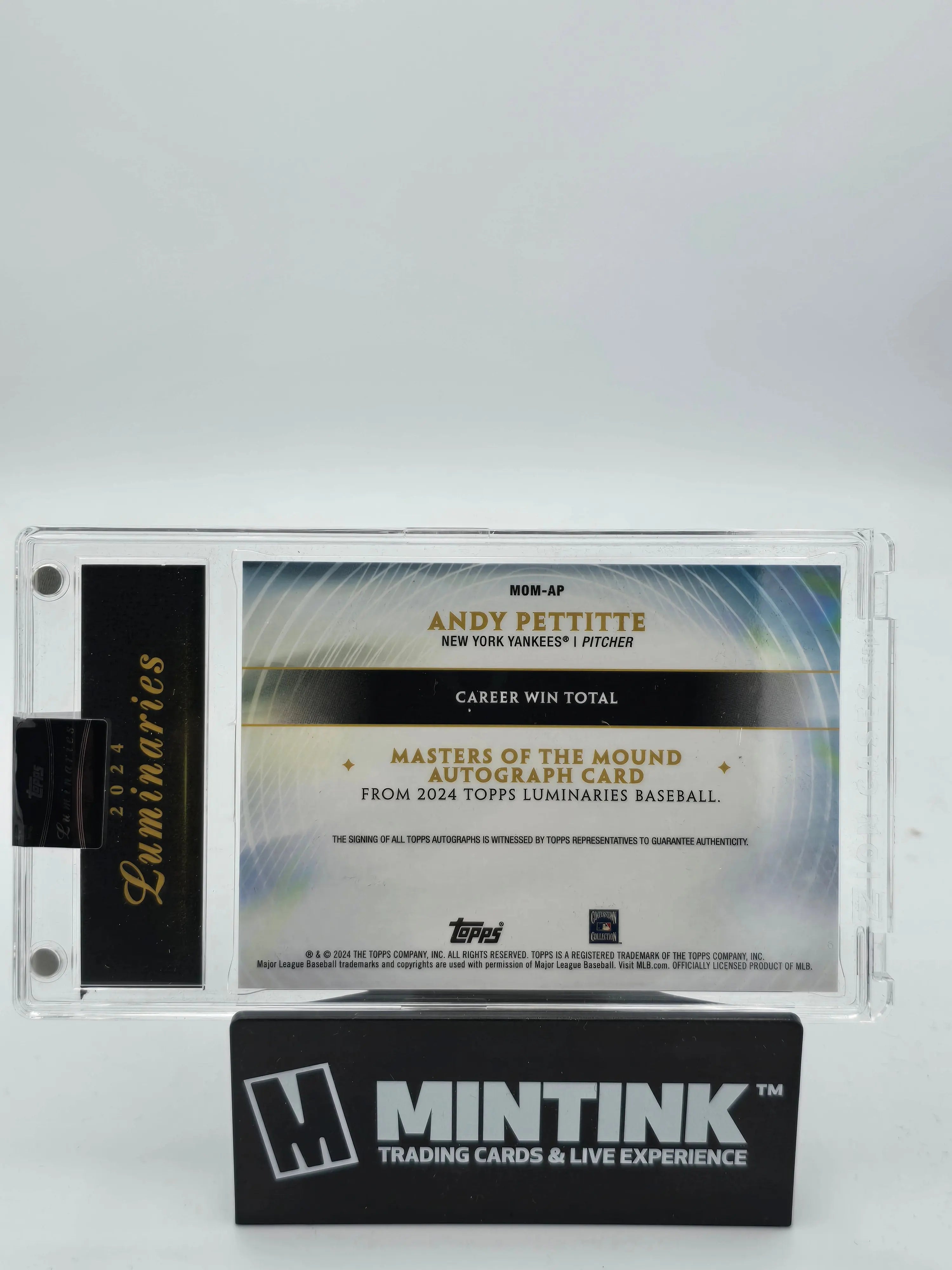2024 Topps Luminaries Andy Pettitte Masters of The Mound #256 Blue Autograph 5/5 - Rare Baseball Card for Collectors & Sports Memorabilia Enthusiasts - Perfect for Display, Investment & Gifting