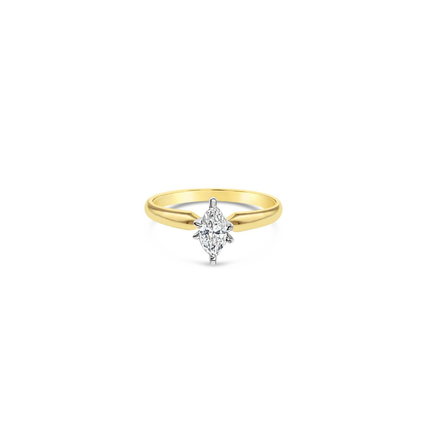 1/3 Carat Solitaire Marquise Diamond Engagement Ring - 14K White Gold Wedding Band for Women, Proposal Gift, Anniversary Jewelry - Perfect for Romantic Proposals, Weddings & Special Occasions