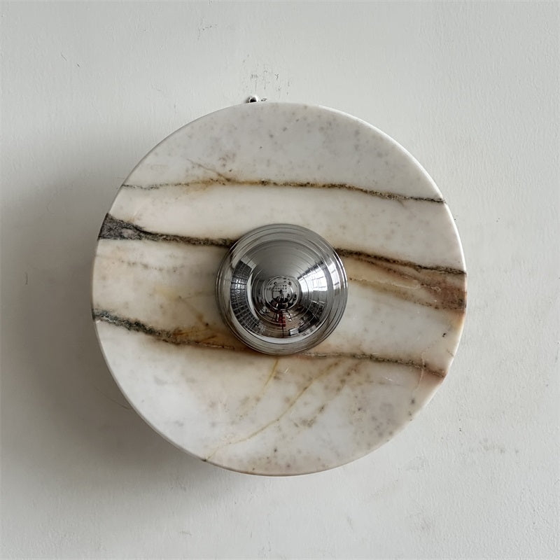 Calacatta Marble Wall Sconce Light - Modern Gold Finish Bathroom Vanity Lighting for Bedroom, Hallway & Living Room Decor