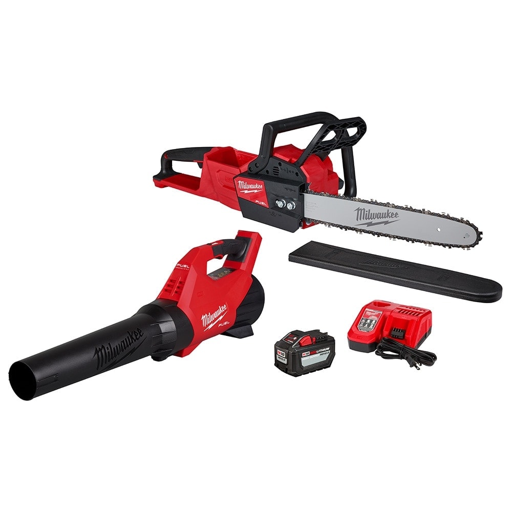 M18 FUEL™ 18V Cordless Chainsaw Kit with Free Blower - Milwaukee 2727-21HDB - Perfect for Tree Trimming, Landscaping & Outdoor DIY Projects