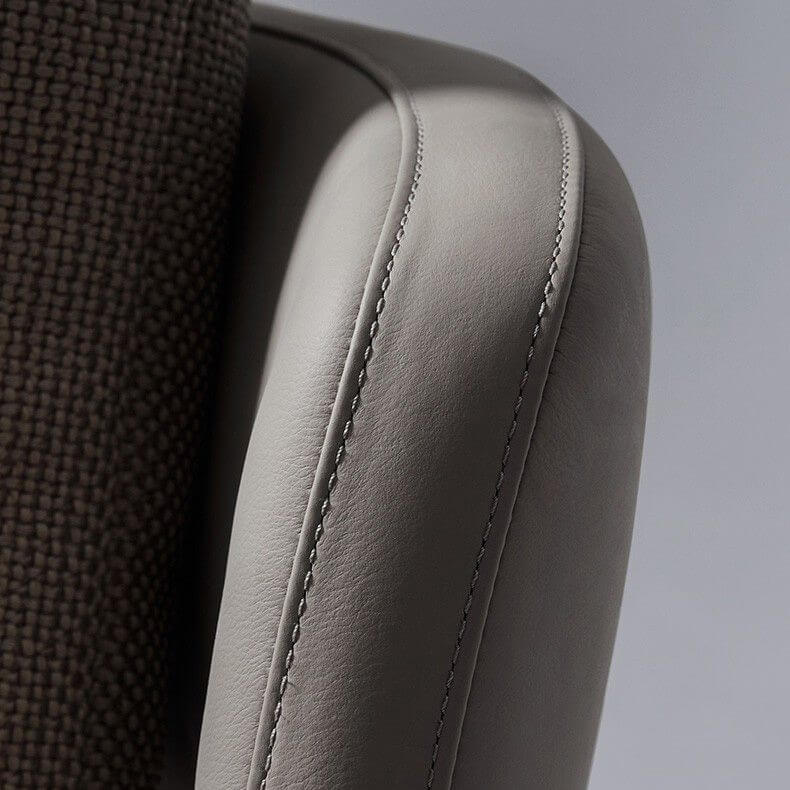 Nordic Faux Leather Upholstered Armless Chair - 26.8