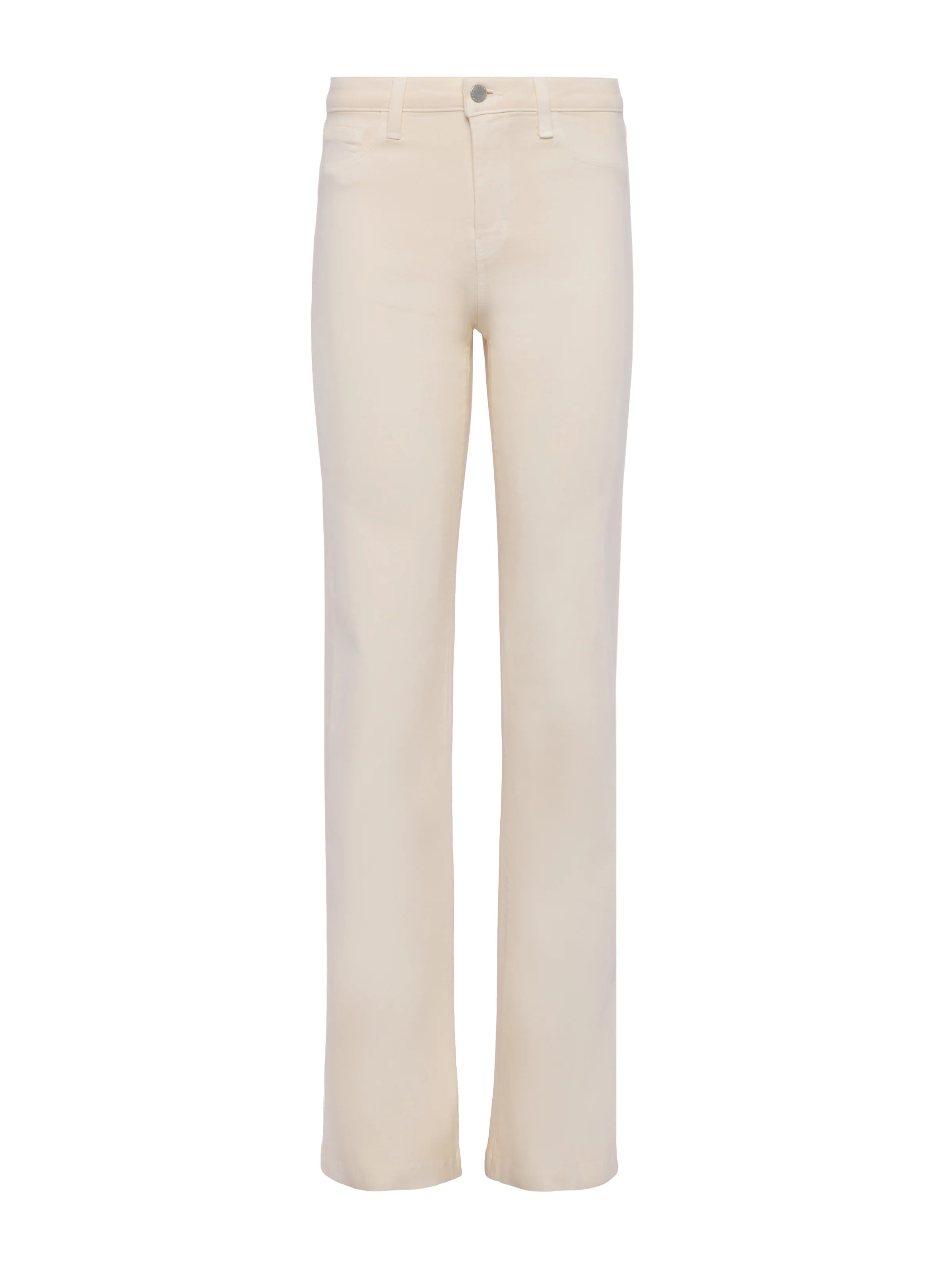 Clayton Coated Wide Leg Jeans in French Vanilla - Stylish High Waist Trousers for Women | Perfect for Casual Outings, Office Wear & Date Nights