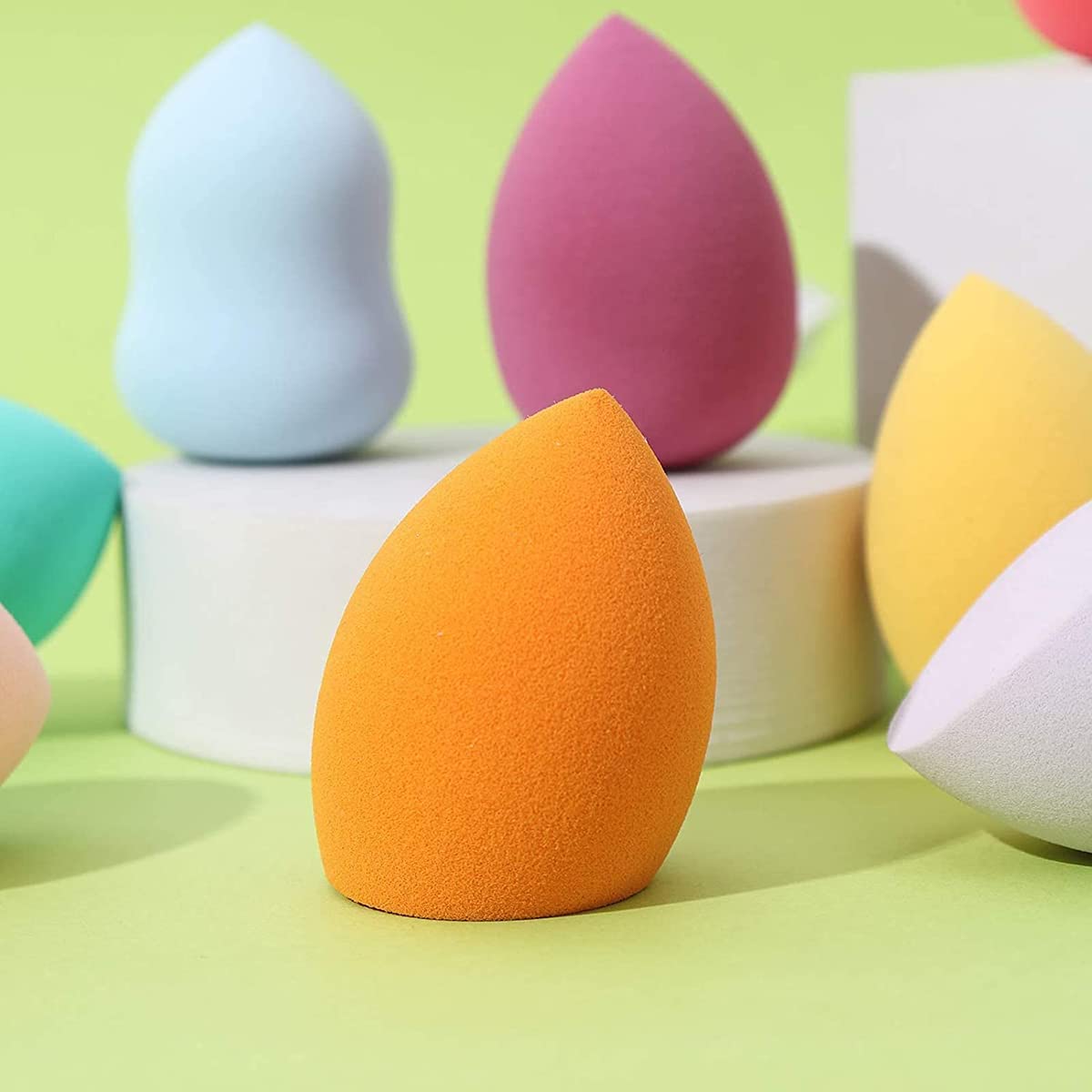 Lenon 3-Piece Makeup Sponge Set with Storage Box - Foundation & Powder Beauty Blender for Flawless Application (Multicolor) | Perfect for Everyday Makeup, Travel & Professional Use