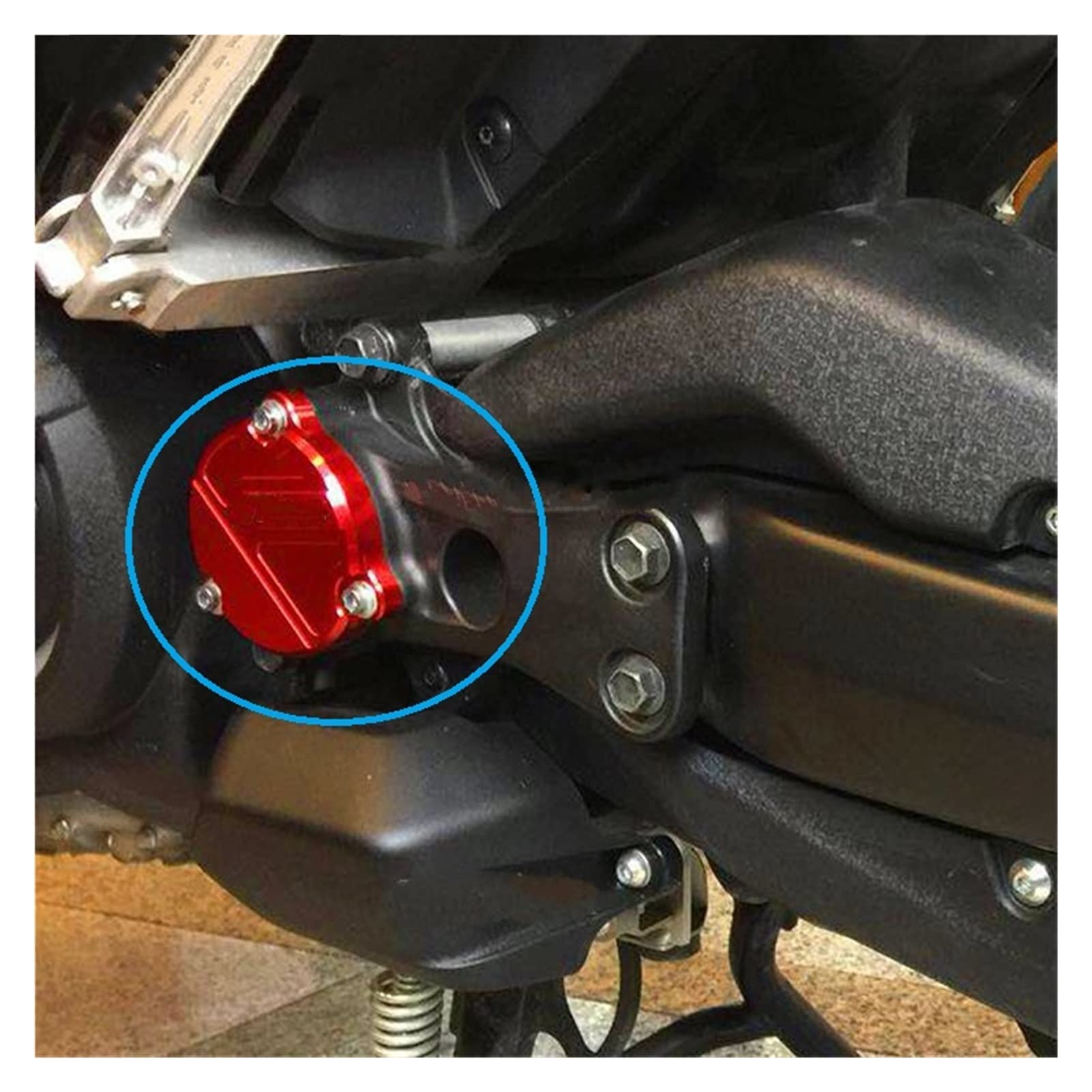 Yamaha TMAX 560 Tech MAX 2020 Motorcycle Frame Hole Cover - Front Drive Shaft Protector & Decorative Guard | Durable Accessories for Urban Commuting & Long-Distance Riding