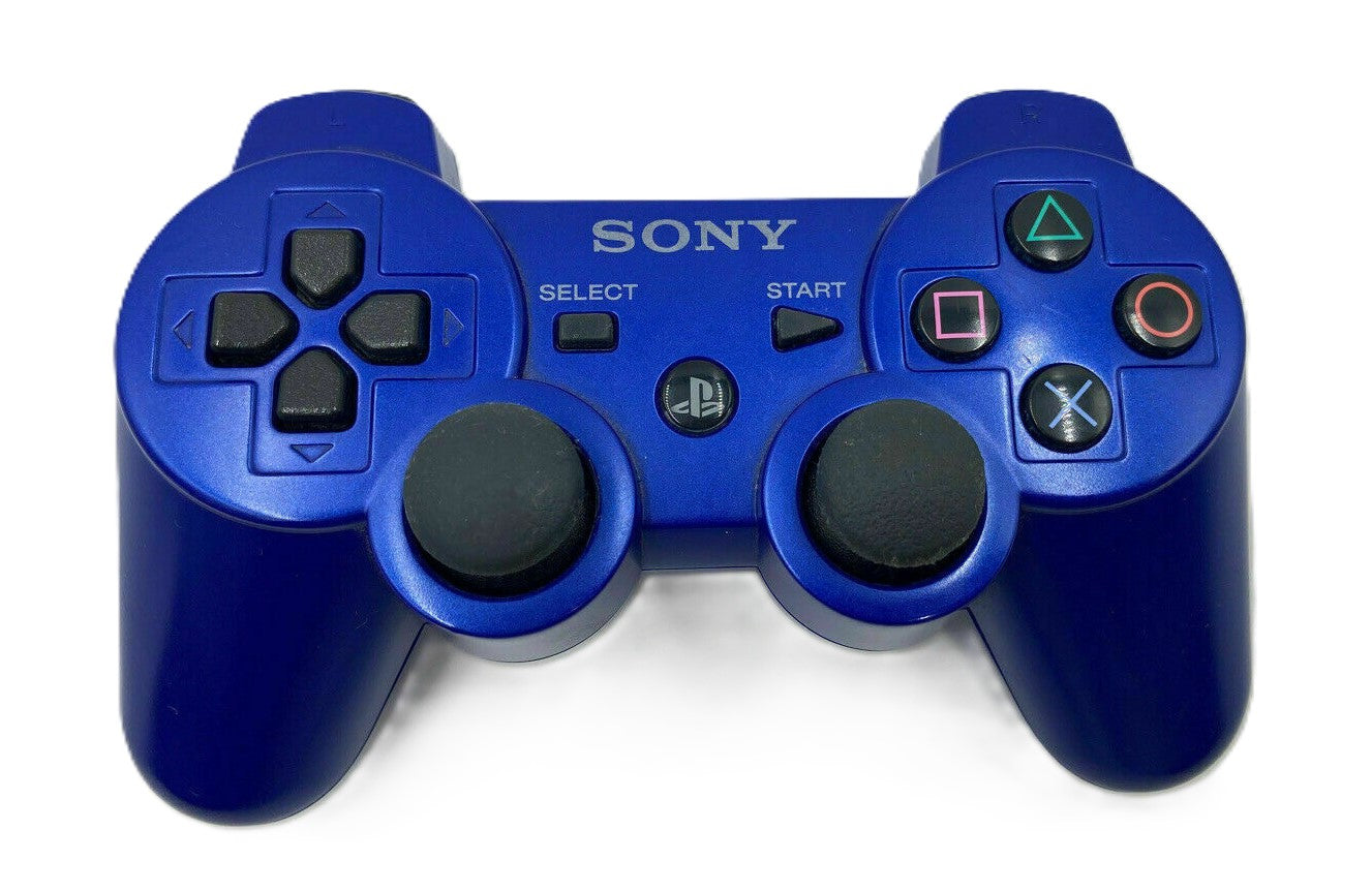 Original PlayStation 3 DualShock 3 Wireless Controller - Blue | Compatible with PS3 Console | Ergonomic Design for Gaming Comfort | Perfect for Action, Sports & Adventure Games
