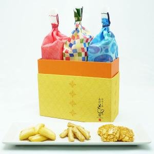 Premium Japanese Azabu Juban Age Mochi - 3 Bags Gift Box Set | Authentic Fried Rice Cakes Snack | Perfect for Tea Time, Gifts & Asian Dessert Lovers
