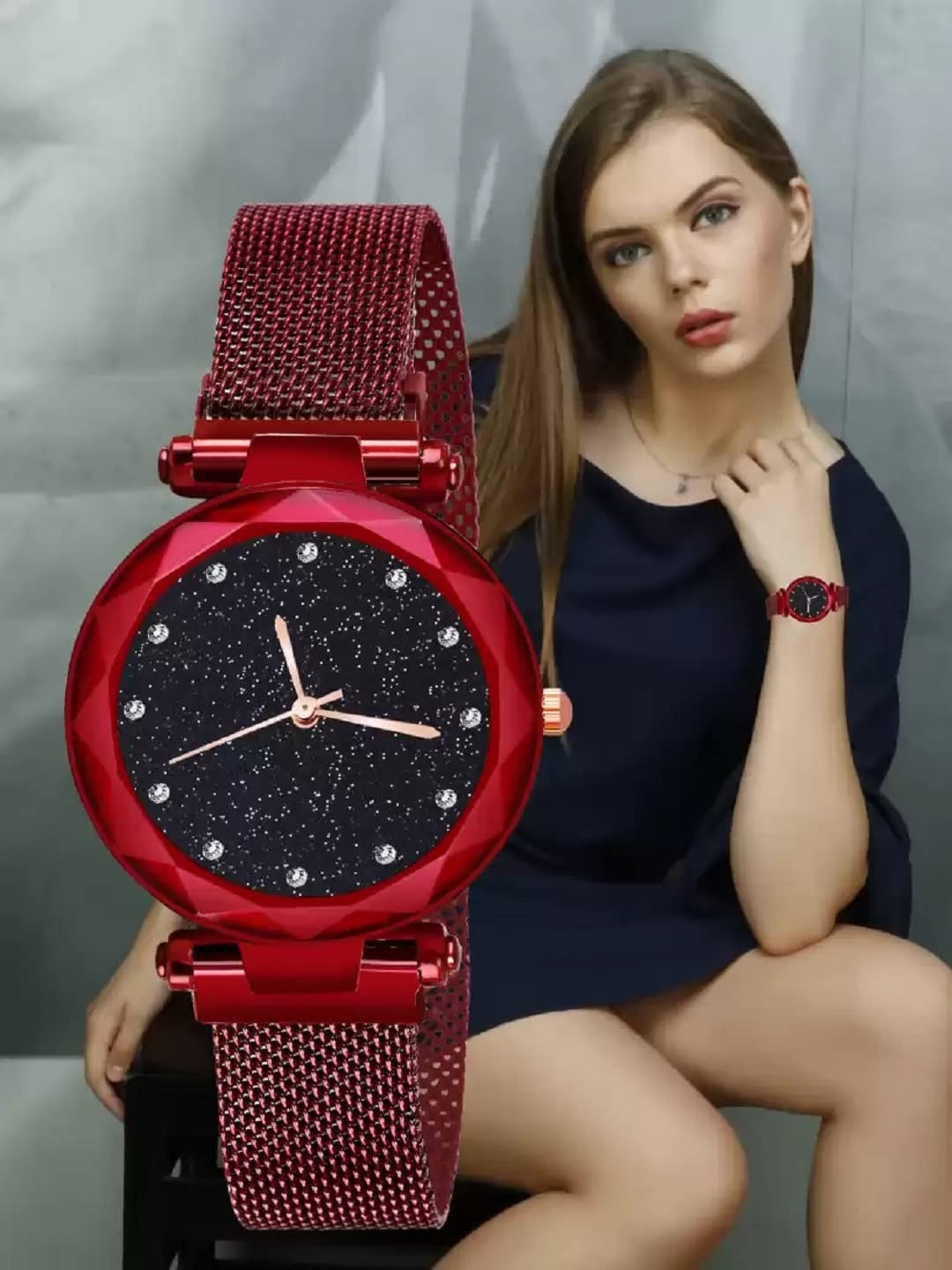 Trendy Magnetic Belt Watches for Women & Girls - Stylish SR-724 AT-7241 Watch - Perfect for Casual Wear, Office & Gift Giving (Pack of 1)