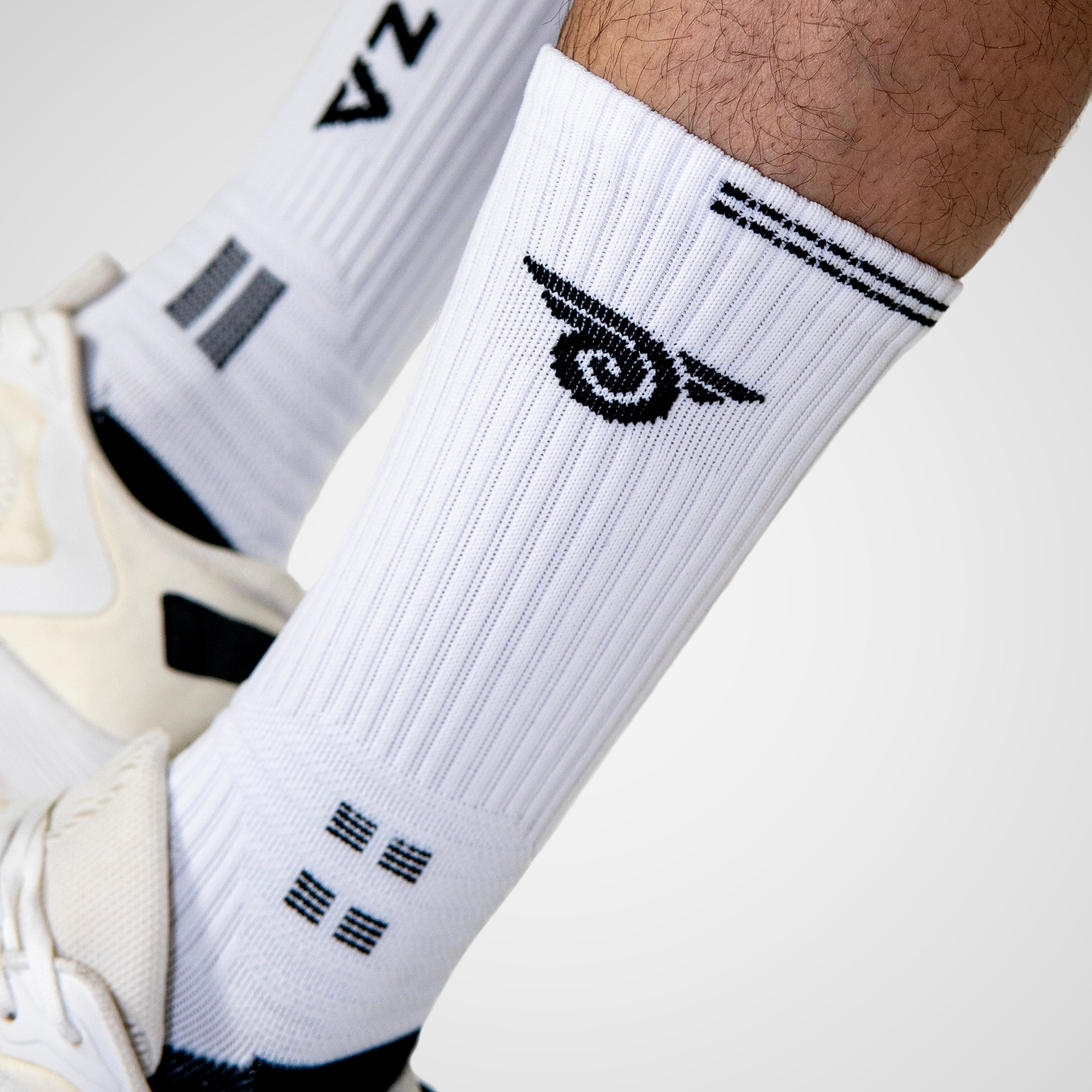 Brooklyn FC Crew Socks White - Comfortable Soccer Football Athletic Socks for Men & Women - Perfect for Sports, Training, and Casual Wear