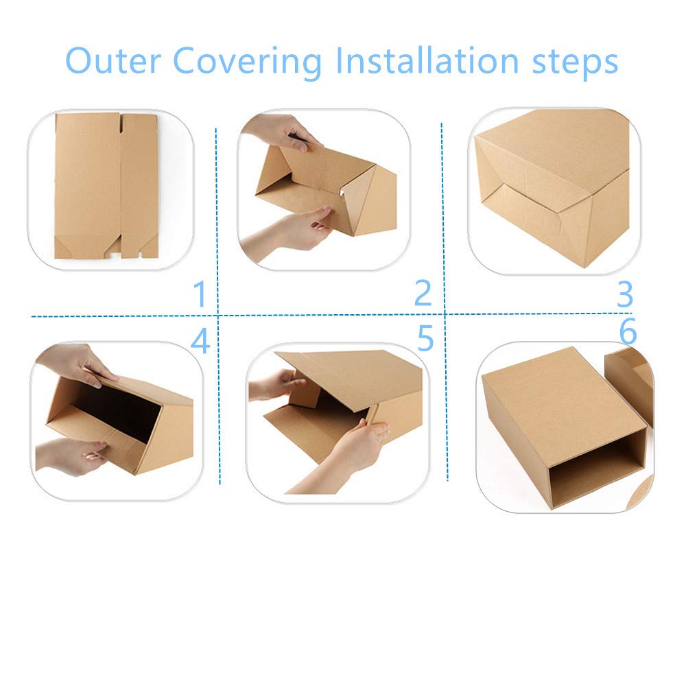 DIY Clear Shoe Storage Boxes - 10 Pack with Dividers for Organizing Shoes, Socks & Underwear | Stackable Cardboard Shoe Box Organizer for Closet, Bedroom & Dorm Room Storage Solutions