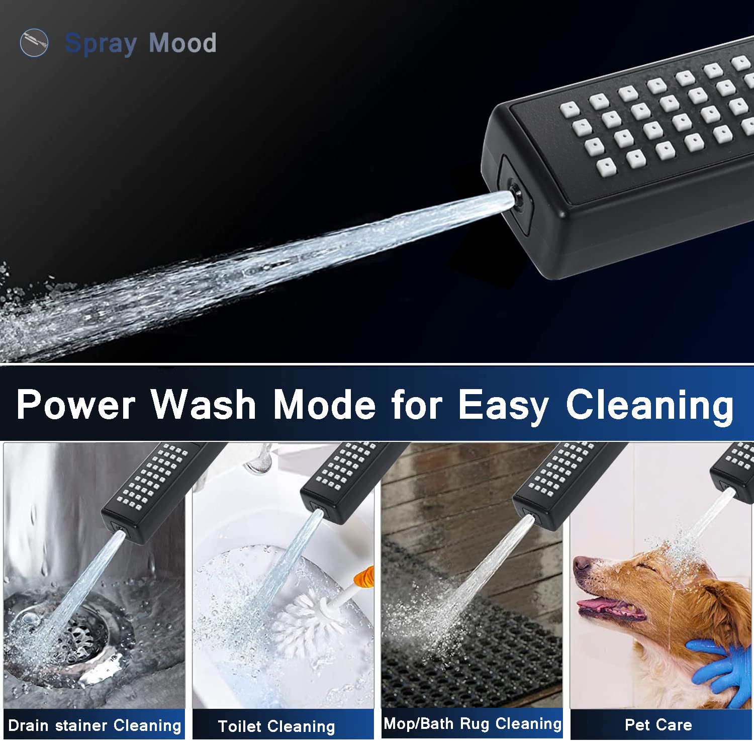Bellearlly 8 Inch Matte Black High Pressure Shower Head with Hose - 2-in-1 Rainfall & Handheld Spray Showerhead with Anti-Leak Design & Holder - Perfect for Bathroom Renovation & Spa-Like Shower Experience