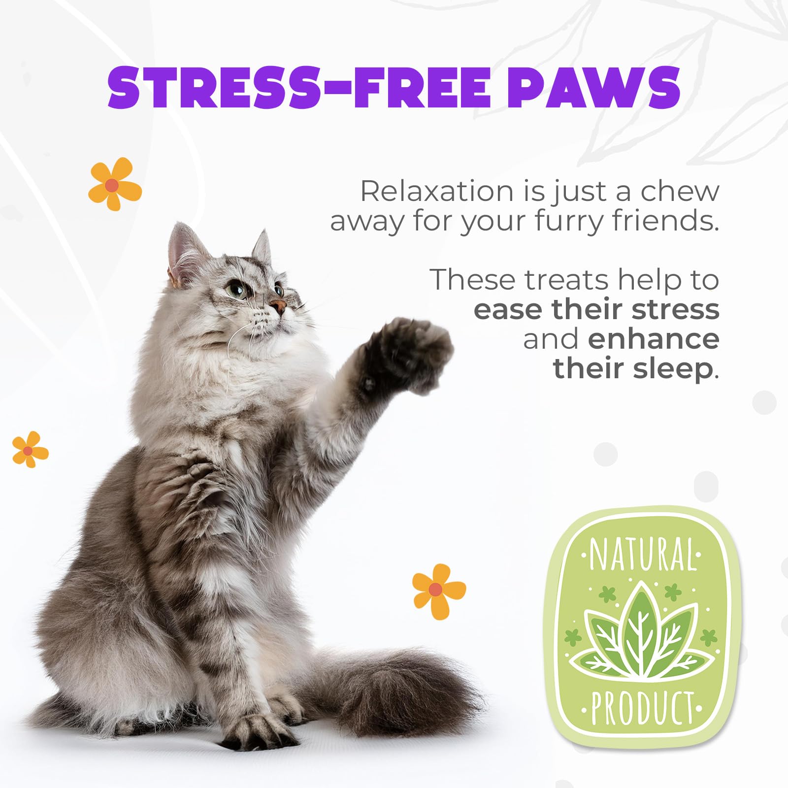 Organic Hemp Calming Chews for Cats - 200 Count Natural Anxiety Relief Treats with Melatonin - Stress, Travel, Vet Visits & Grooming Support - Soothing Cat Calming Snacks for Nervous Pets - Perfect for Multi-Cat Households & Anxious Felines