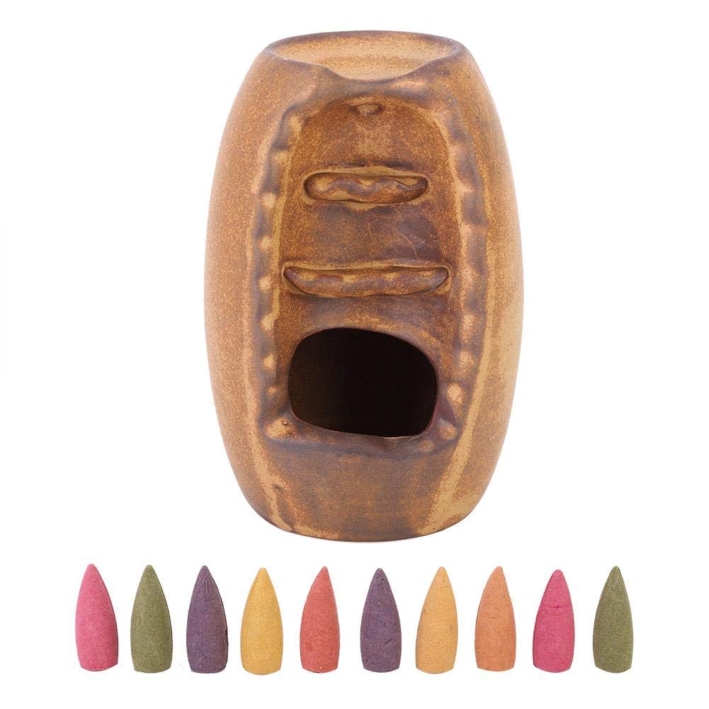 Premium Ceramic Incense Holder for Home - Aromatherapy & Meditation Accessory, Yellow - Perfect for Relaxation, Yoga, and Spiritual Spaces