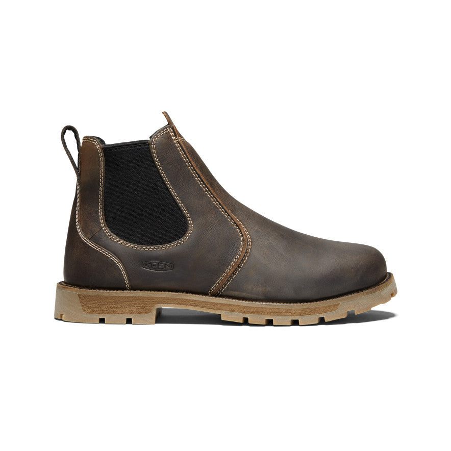 Men's Seattle Romeo Soft Toe Work Boots - Cascade Brown & Black Leather - Durable Comfort for Construction, Hiking & Outdoor Work