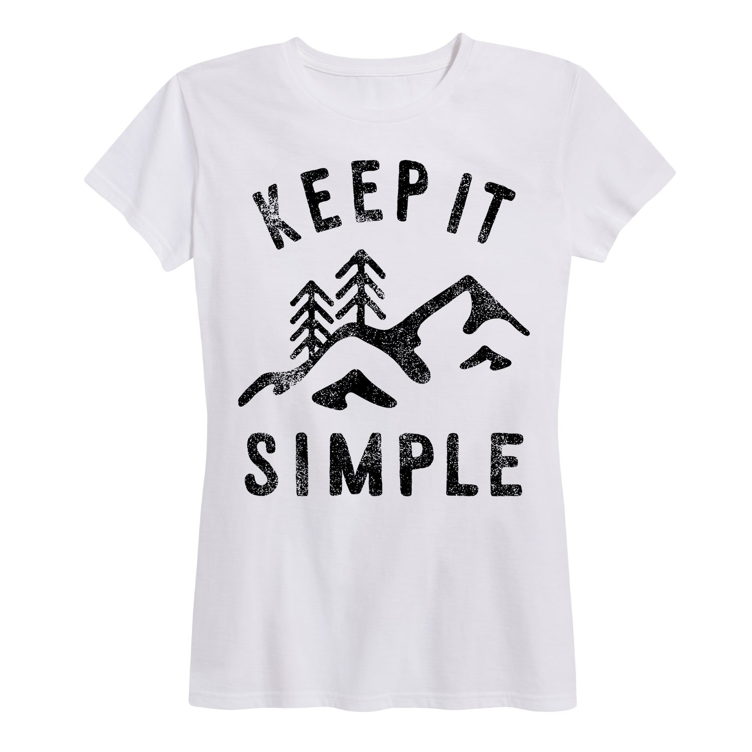 Women's Short Sleeve Graphic T-Shirt - Keep It Simple Design - Comfortable Casual Cotton Tee for Everyday Wear - Perfect for Outings, Shopping & Relaxing