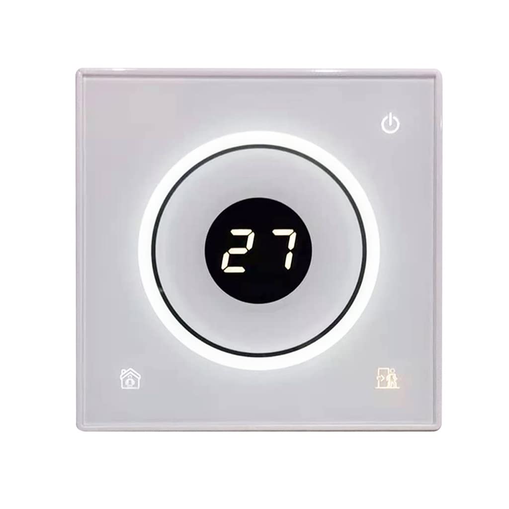 White Electric Floor Heating Thermostat - Room Temperature Controller for Gas Boiler & Water Heating Systems | Perfect for Home, Office & Basement Climate Control