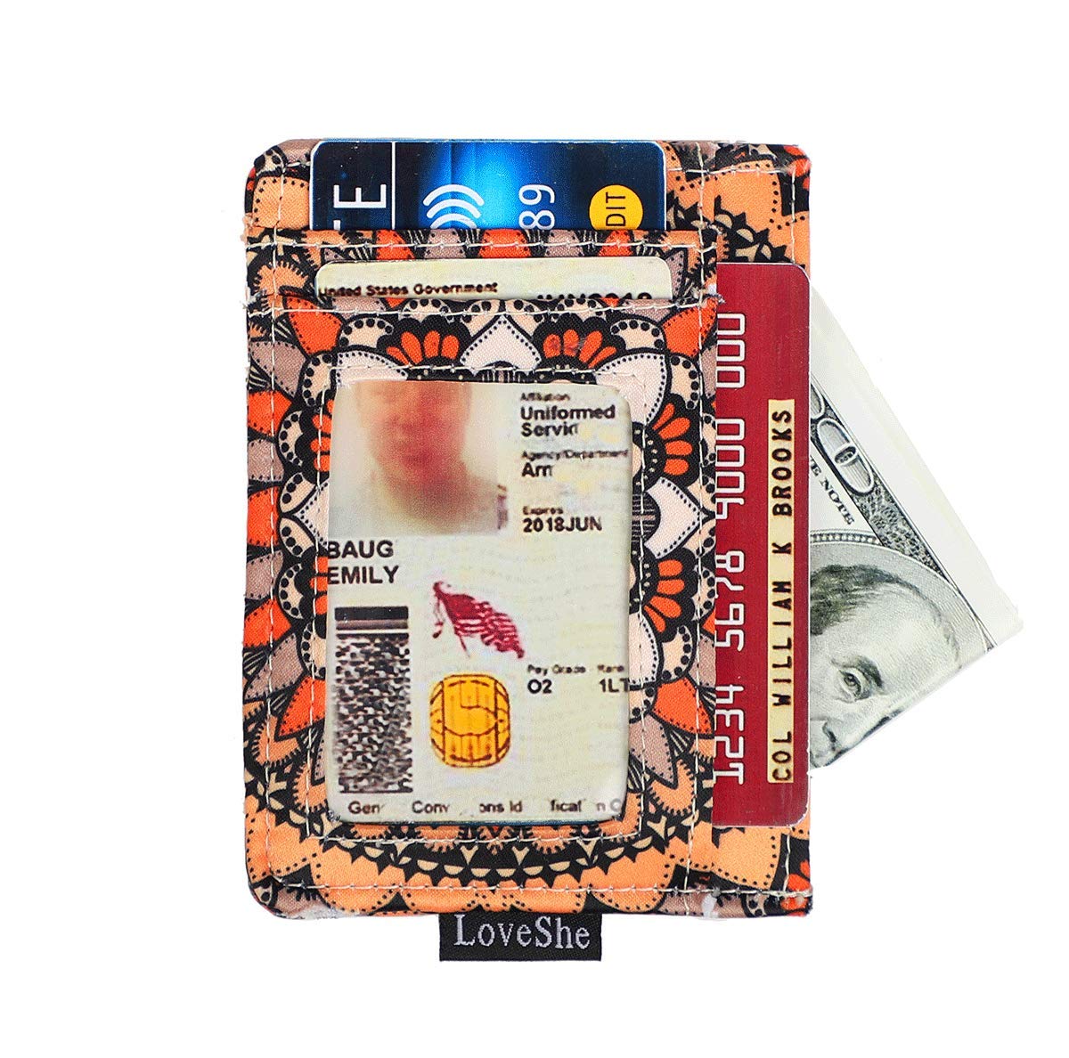 RFID Blocking Credit Card Holder for Women - Stylish & Secure Wallet with Star Anise Flower Design | Perfect for Travel, Shopping & Everyday Use