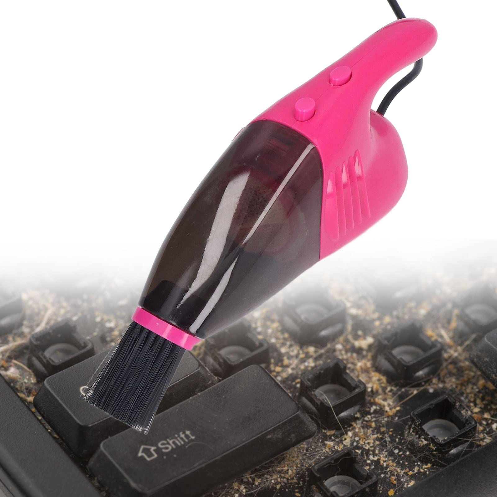 GLOGLOW Handheld Keyboard Vacuum Cleaner - USB Rechargeable Mini Vacuum with Powerful Suction for Computer Keyboards, Car Interiors, Office Desks & Tight Spaces | Portable Dust Cleaner for Home, Office & Travel Use