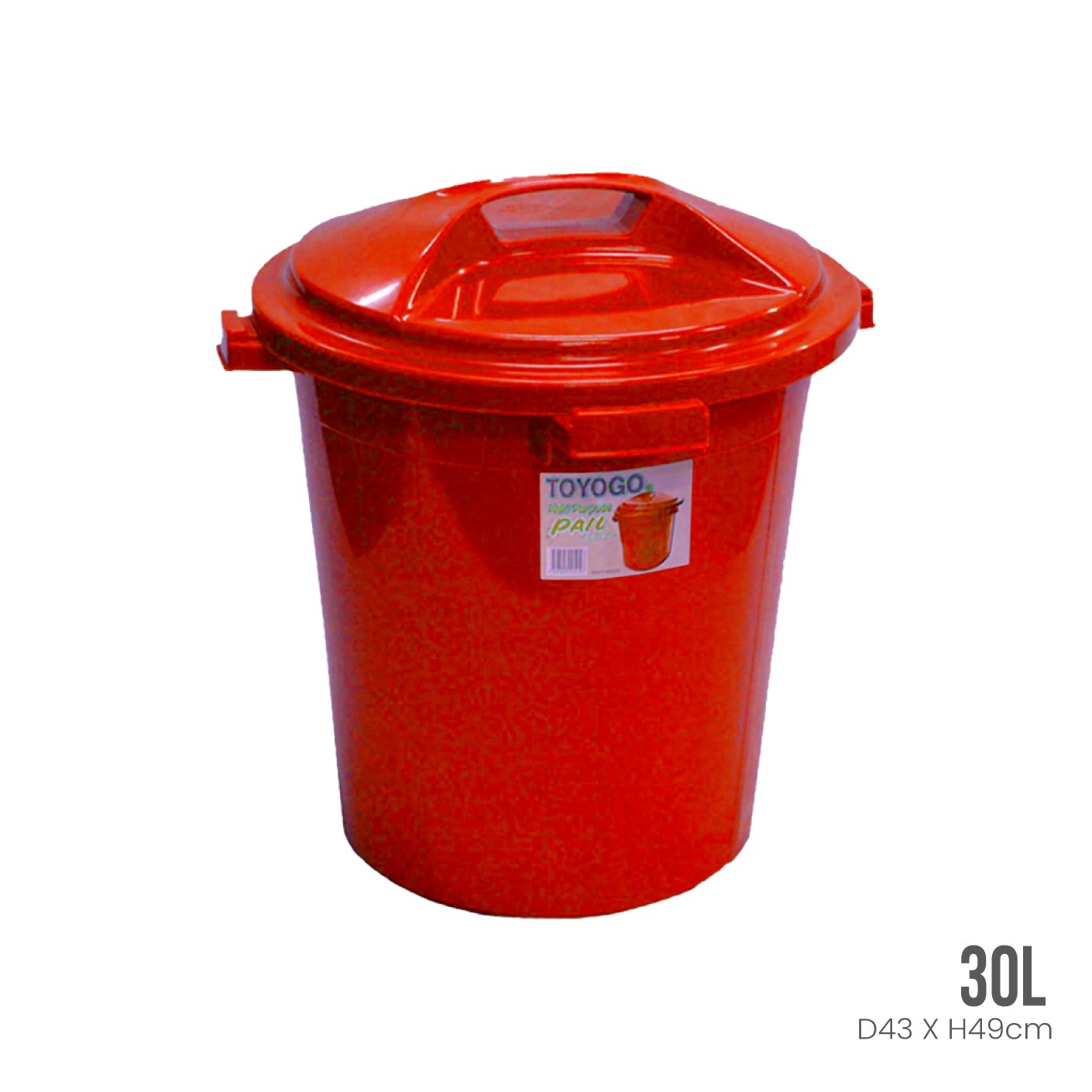 8 Gallon Lucky Pail with Lid - Heavy Duty Plastic Bucket for Storage, Cleaning, Gardening & Outdoor Activities