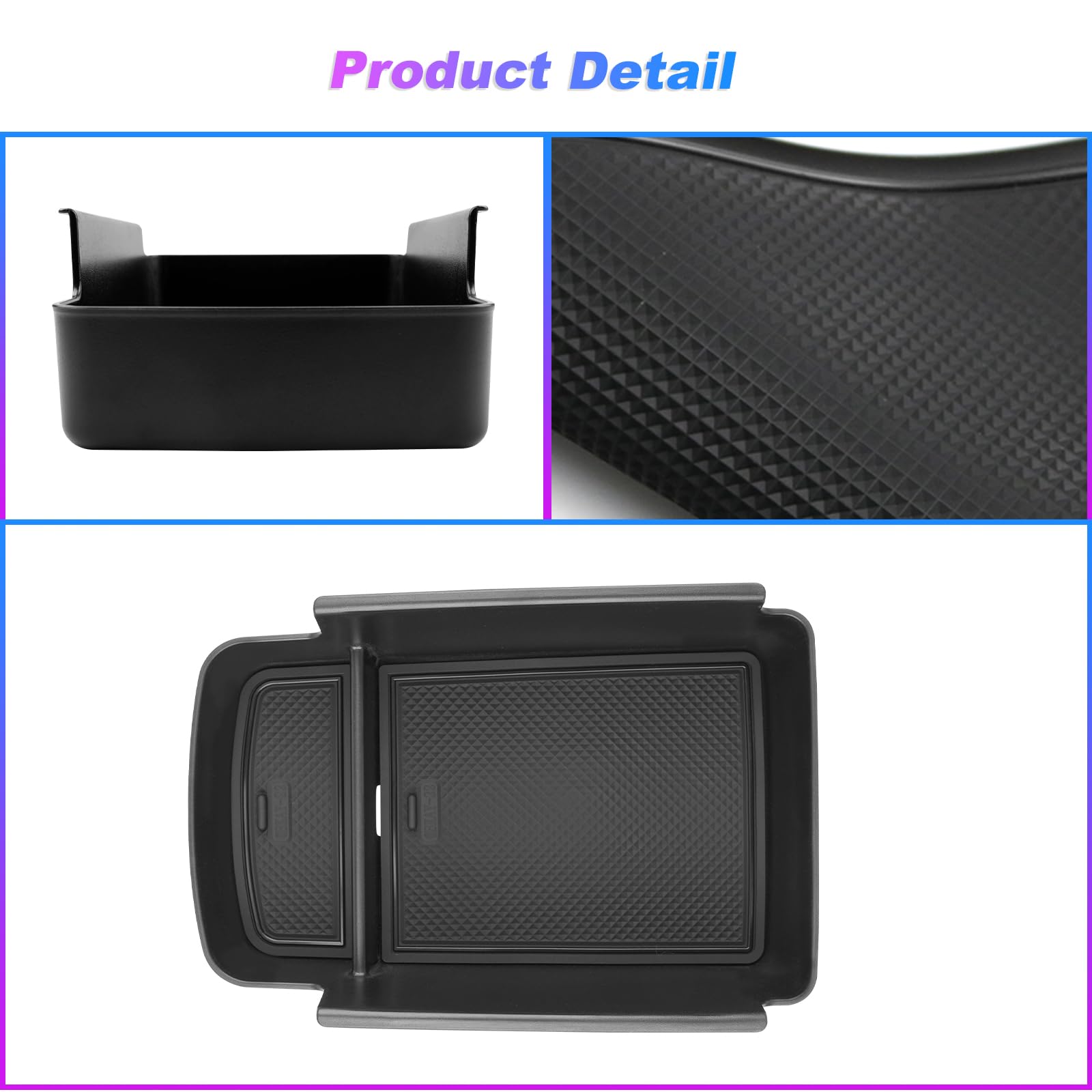 2024-2025 Buick Envista Center Console Organizer - Black Armrest Tray Storage Accessory | Perfect for Car Organization, Snacks, Phones & Road Trips