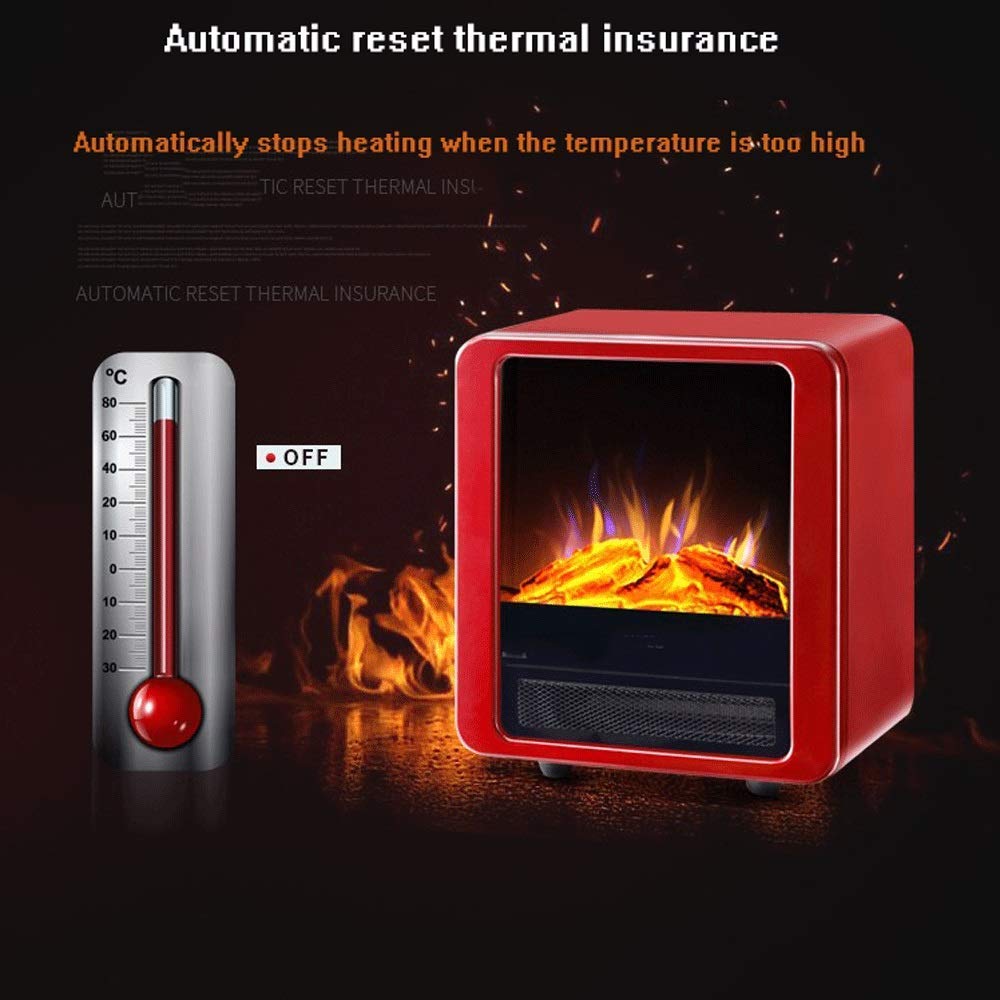 900W/1800W Freestanding Electric Fireplace Heater with Realistic Flame Effect - Overheat Protection - Perfect for Living Room, Bedroom & Office Warmth