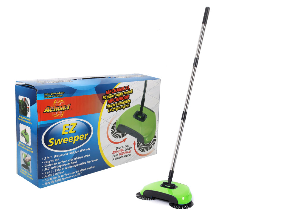 ACTION 1 Long Handle Microfiber Duster - EZ Sweeper 91482 - Perfect for High Ceilings, Ceiling Fans, and Hard-to-Reach Areas