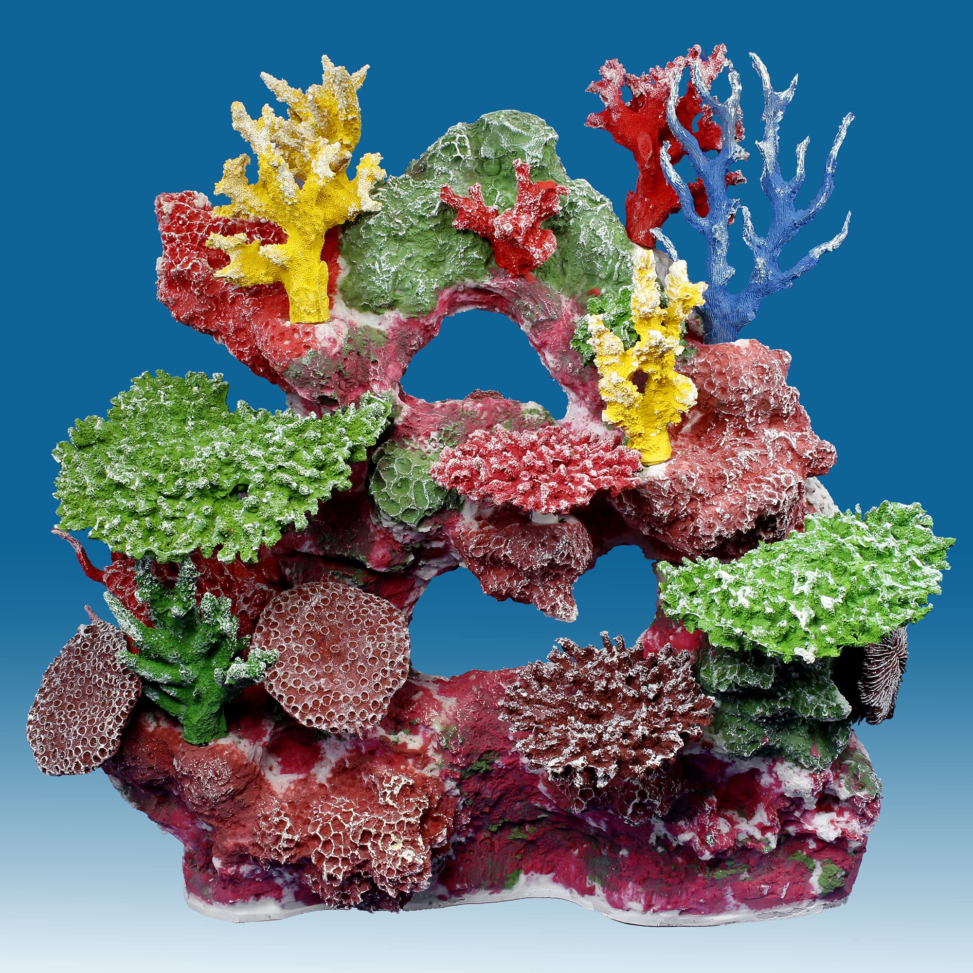 DM042PNP Large Artificial Coral Inserts Decor - Fake Coral Reef Decorations for Freshwater & Saltwater Aquariums - Vibrant Marine Fish Tank Decor for Home, Office, or Restaurant Aquascaping