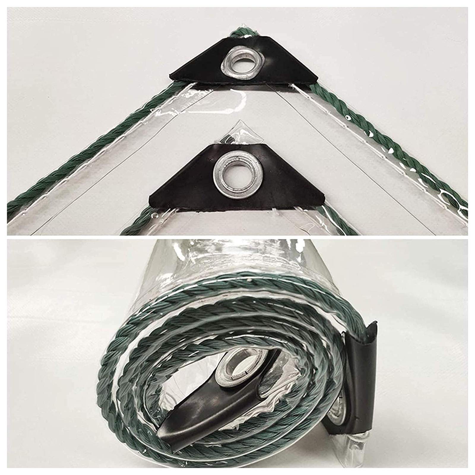 Clear PVC Waterproof Tarpaulin - 0.3mm Thick Transparent Rain Cover for Outdoor Use | UV-Resistant Sun Protection for Greenhouses, Balcony Windows, Pet Hutches & Roof Covers | Perfect for Gardening, Camping & Weatherproofing