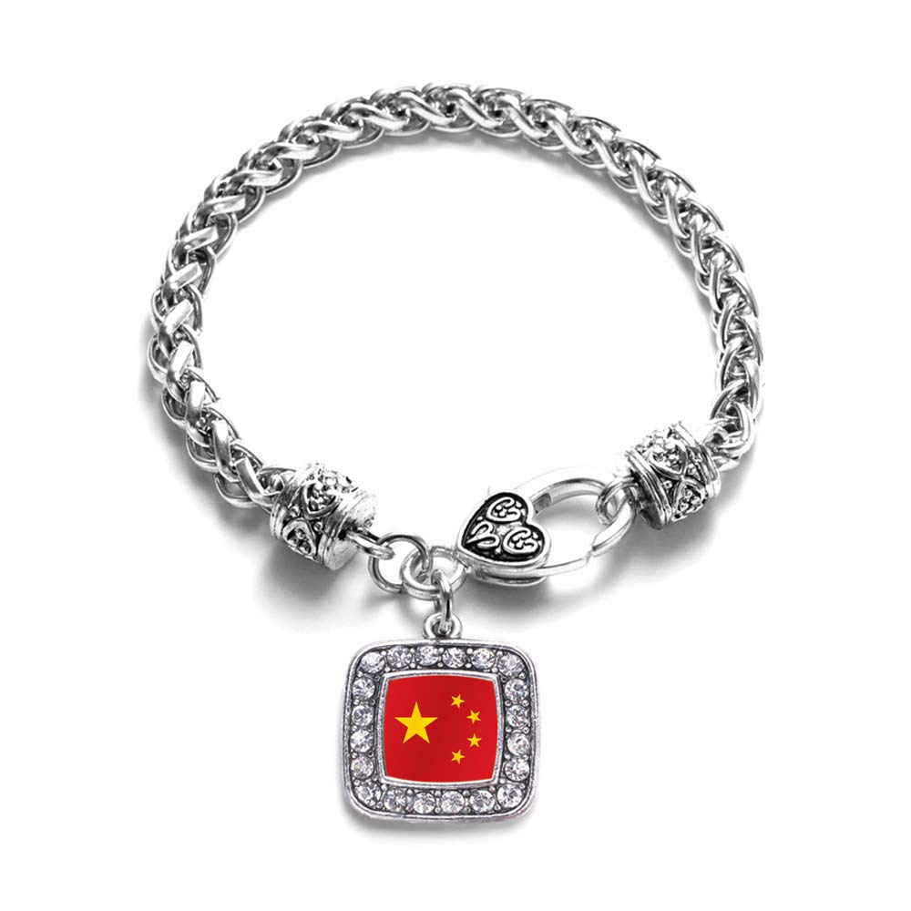 Inspired Silver - Elegant Silver Square Charm Bracelet with Sparkling Cubic Zirconia Jewelry | Perfect for Gifts, Parties, and Everyday Wear