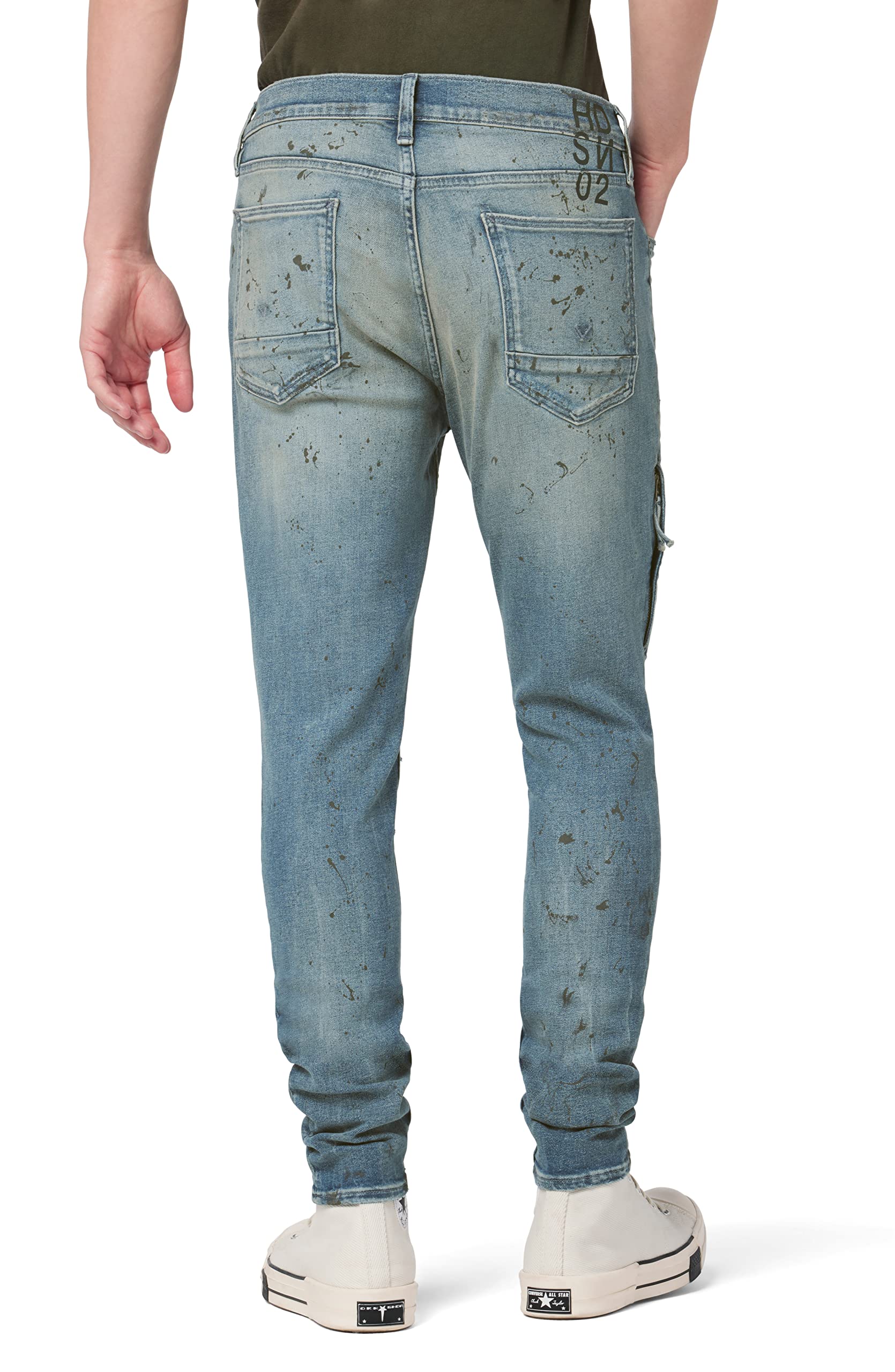 HUDSON Men's Zack Side Zip Skinny Jeans - Slim Fit Stretch Denim Pants for Casual & Night Out | Comfortable & Stylish Mens Fashion