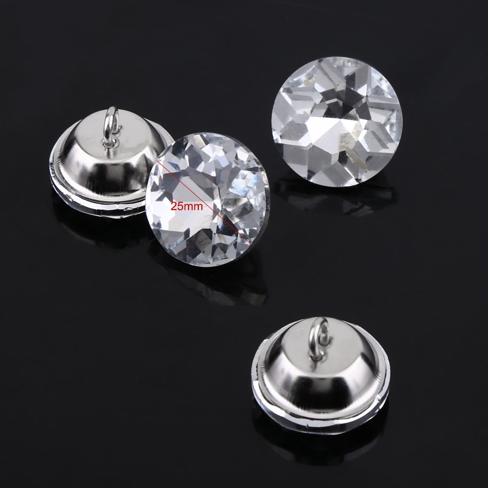 Silver Round Decorative Sewing Buttons (25mm) - Unique Pattern for Headboards, Clothing & DIY Crafts | Perfect for Home Decor, Fashion Accessories & Sewing Projects