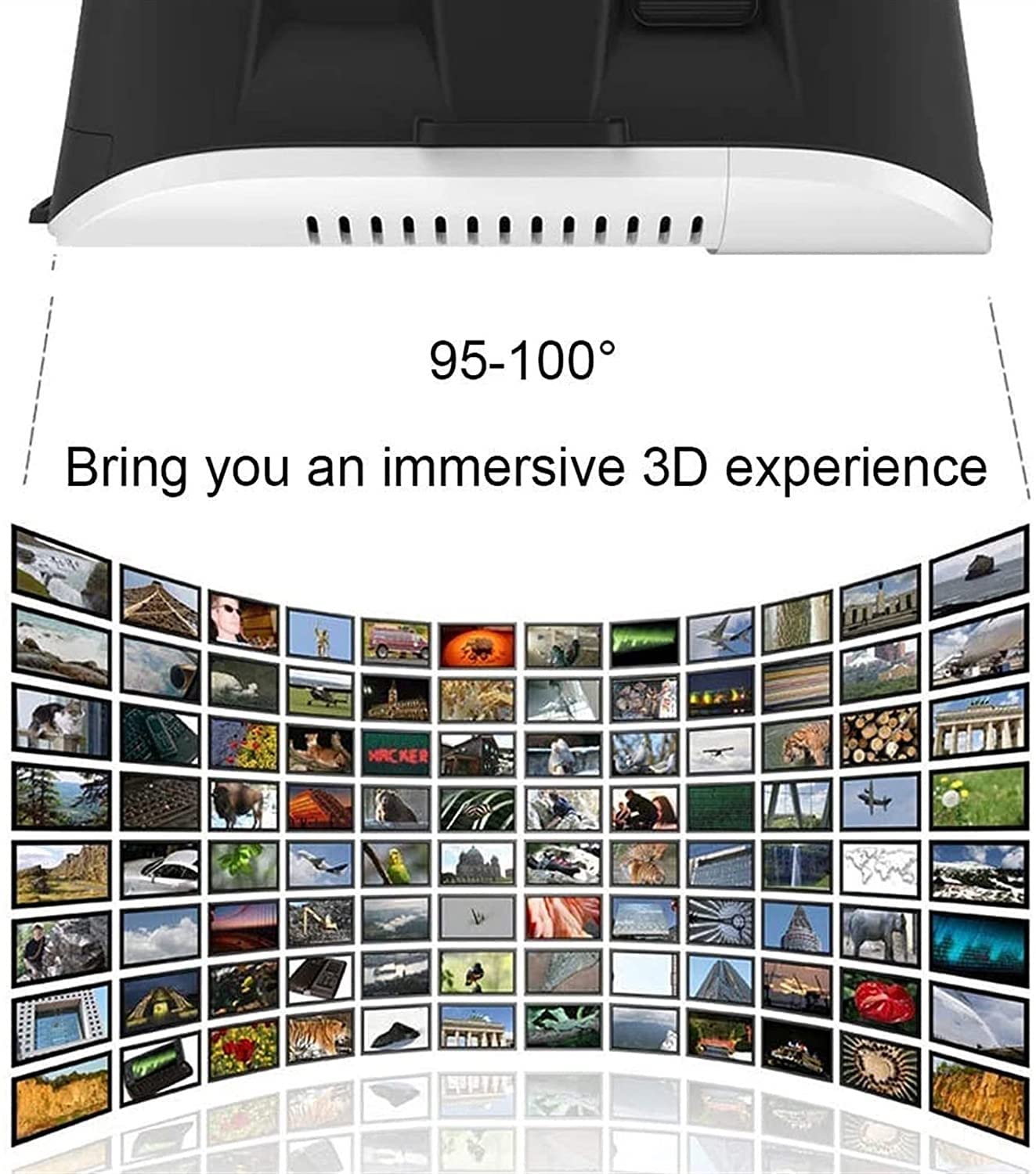 Universal VR Headset for iPhone & Android - 3D Virtual Reality Goggles with Comfortable Padding & Eye Protection - Play Mobile Games, Watch 360° Movies - Perfect for Gaming, Education & Virtual Travel (White)