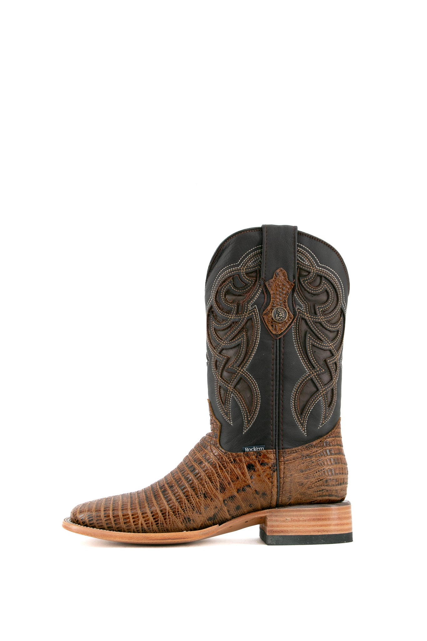 Lizard Square Toe Cowboy Boots for Men - Genuine Exotic Leather Western Boots with Comfortable Fit - Perfect for Rodeo, Country Dancing & Outdoor Adventures