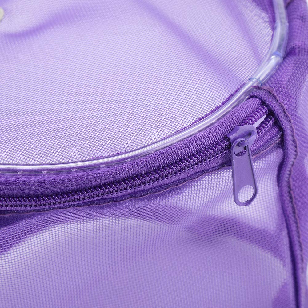 Foldable Cylinder Wool Storage Bag - Practical Organizer for Sunglasses, Cosmetics & Accessories | Portable Handbag for Home, Travel & Office (Purple)