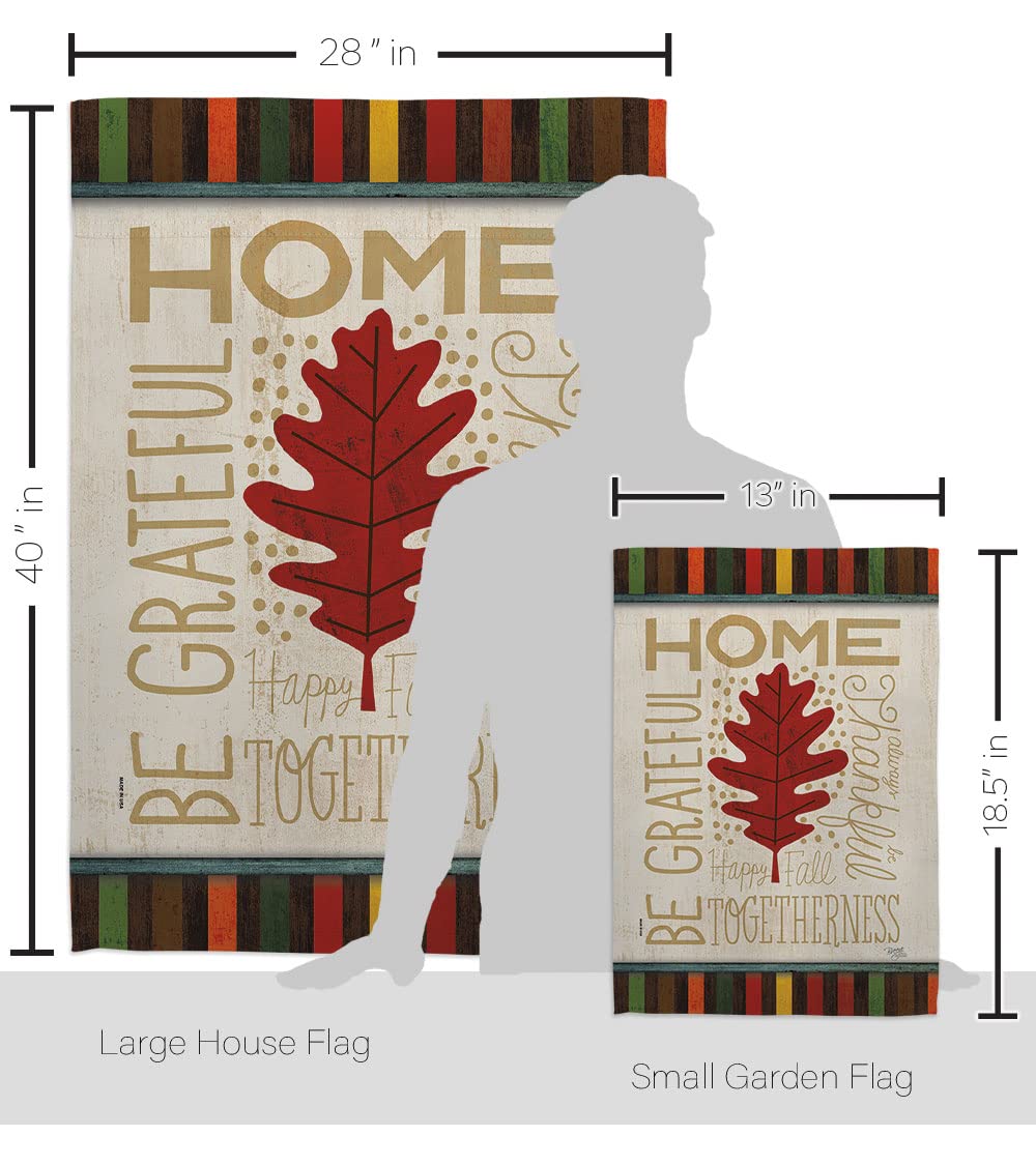 Breeze Decor Fall Harvest Vertical Flags Set - House & Garden Decor for Autumn
