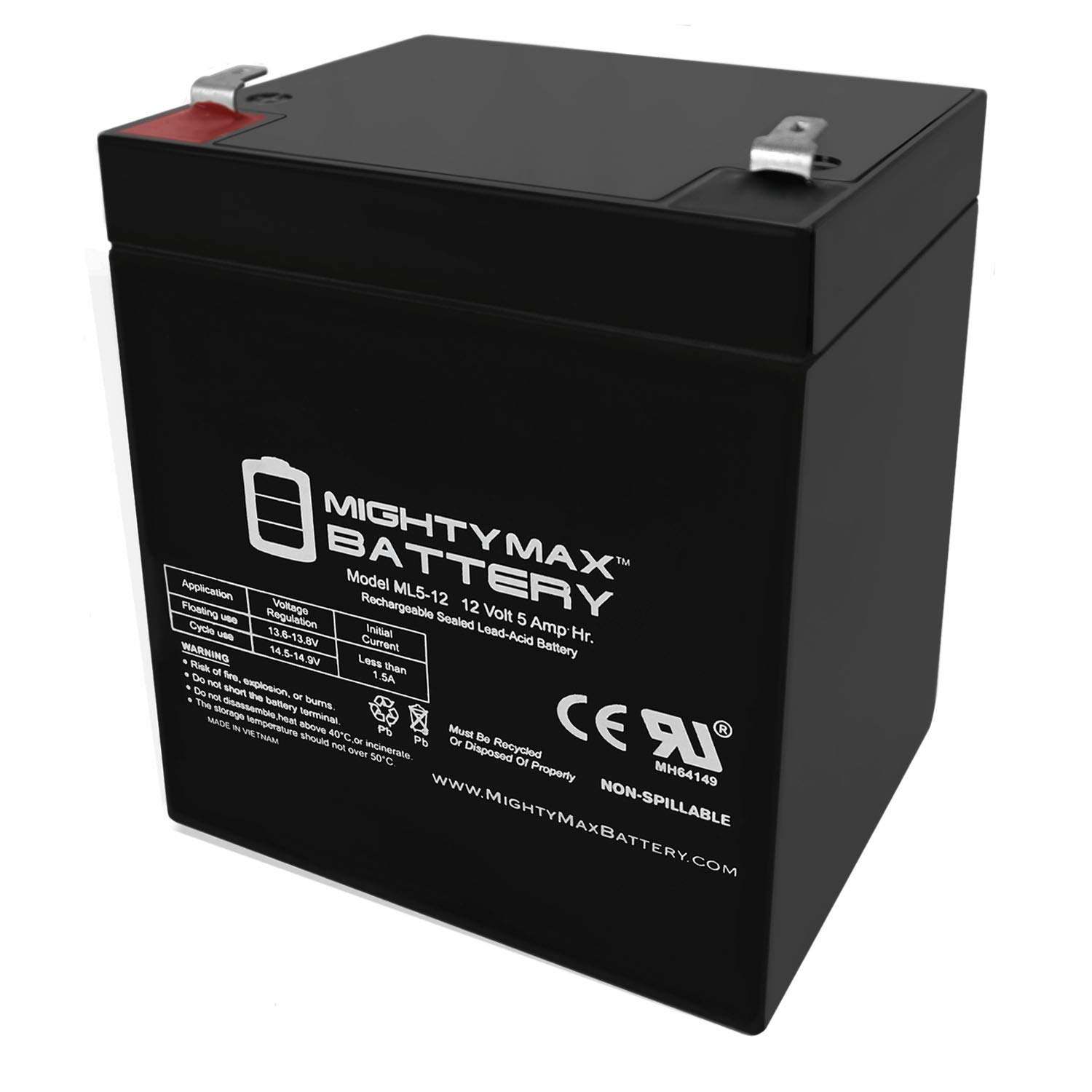 Mighty Max 12V 5AH SLA Replacement Battery for HP R5500XR - Compatible with UPS, Emergency Lights & Security Systems
