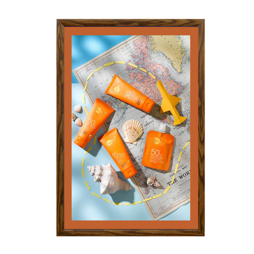 Premium 24x48 Designer Wood Snap Frames for Posters - 3 Wide Matboard Included - Perfect for Art Galleries, Home Decor & Office Displays