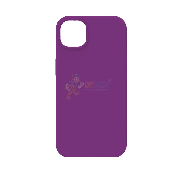 iPhone 15 Plus Slim Soft Silicone Case - Shockproof & Protective Cover in Dark Purple | Perfect for Everyday Use, Travel & Outdoor Activities