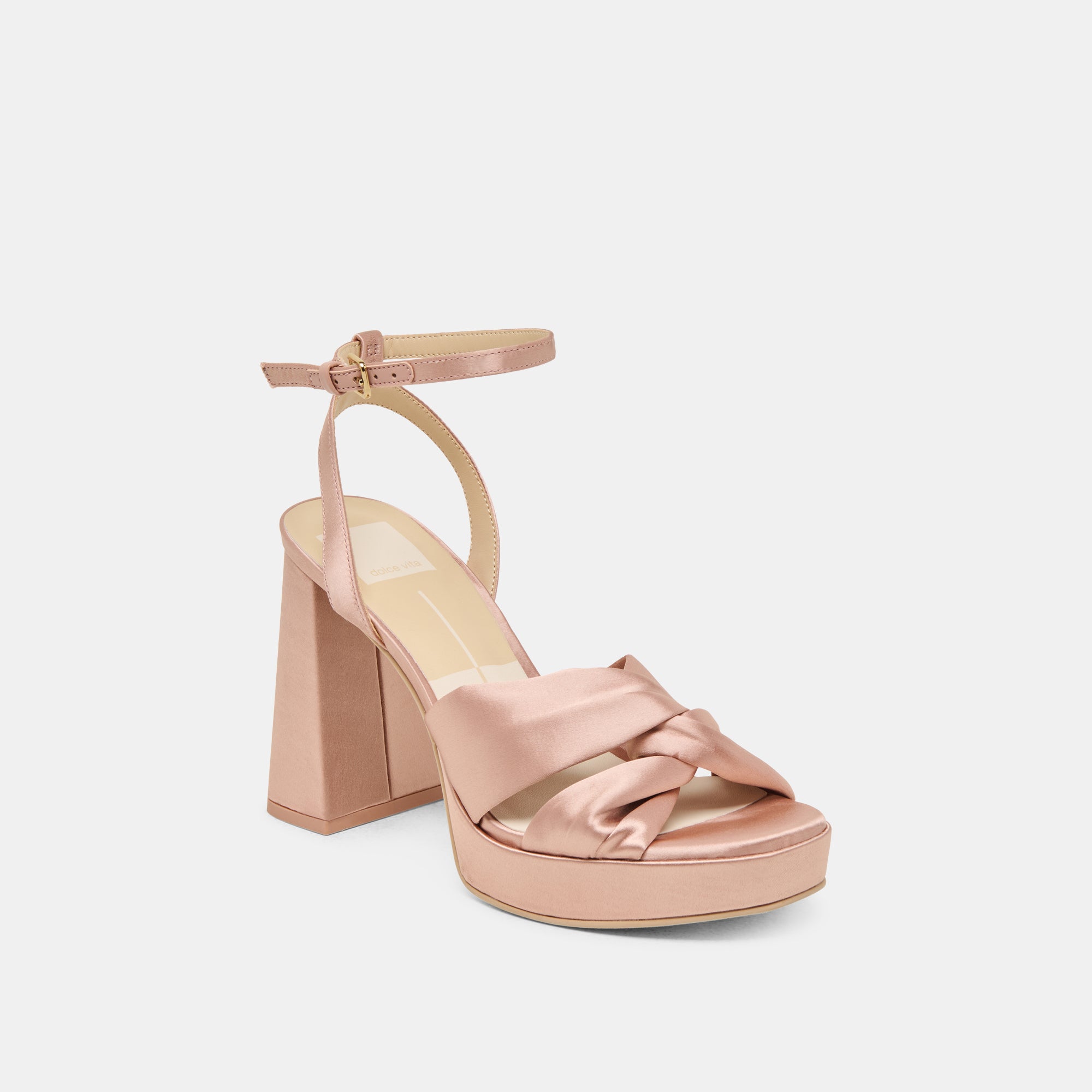 PARLO HEELS BLUSH SATIN - Elegant Women's High Heel Sandals for Weddings, Parties & Special Occasions