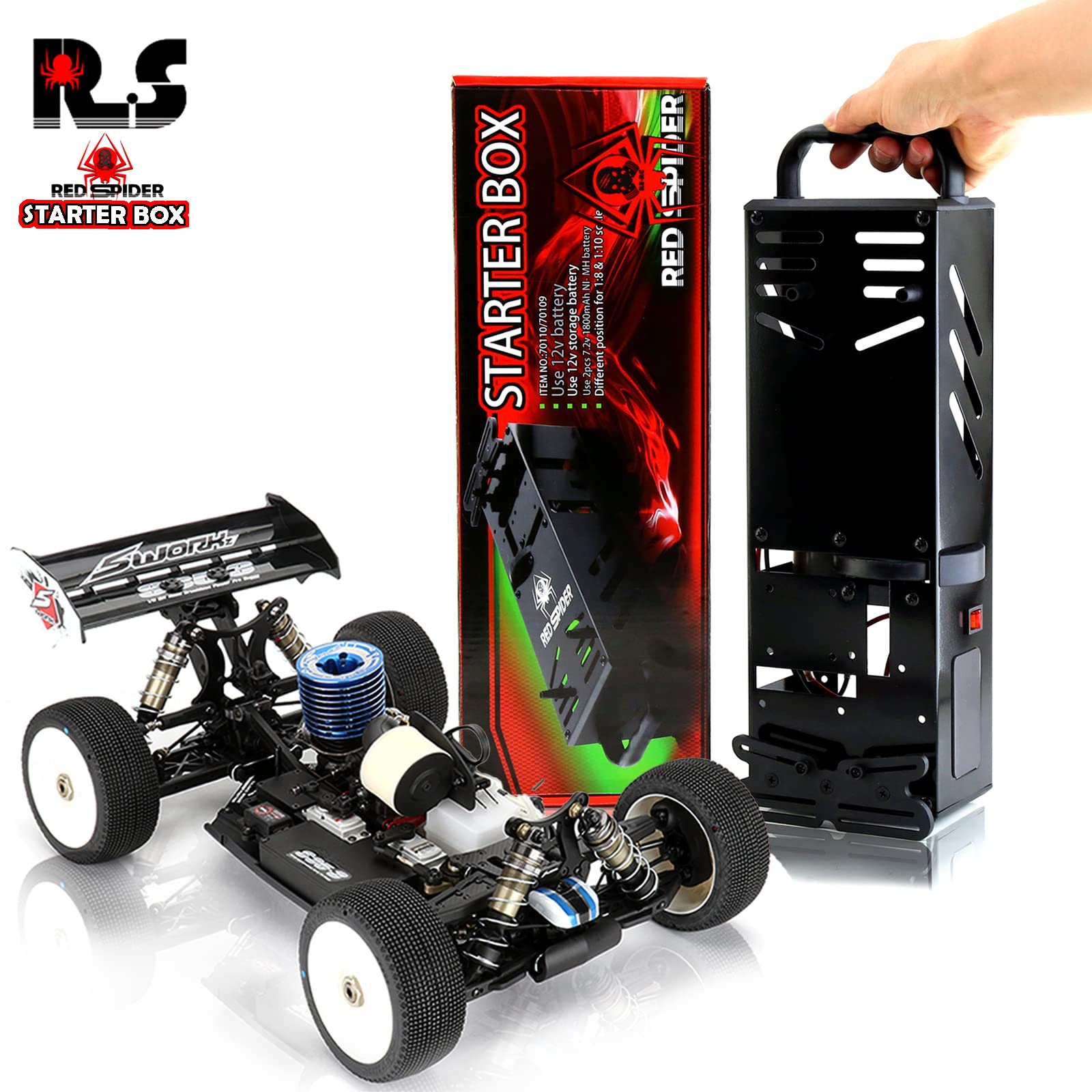 High-Performance Multi RC Car Starter Box for 1/8 & 1/10 Scale Buggies & Truggies - Compatible with Losi 8IGHT/8IGHT-T - Perfect for Racing, Off-Roading & RC Hobby Enthusiasts
